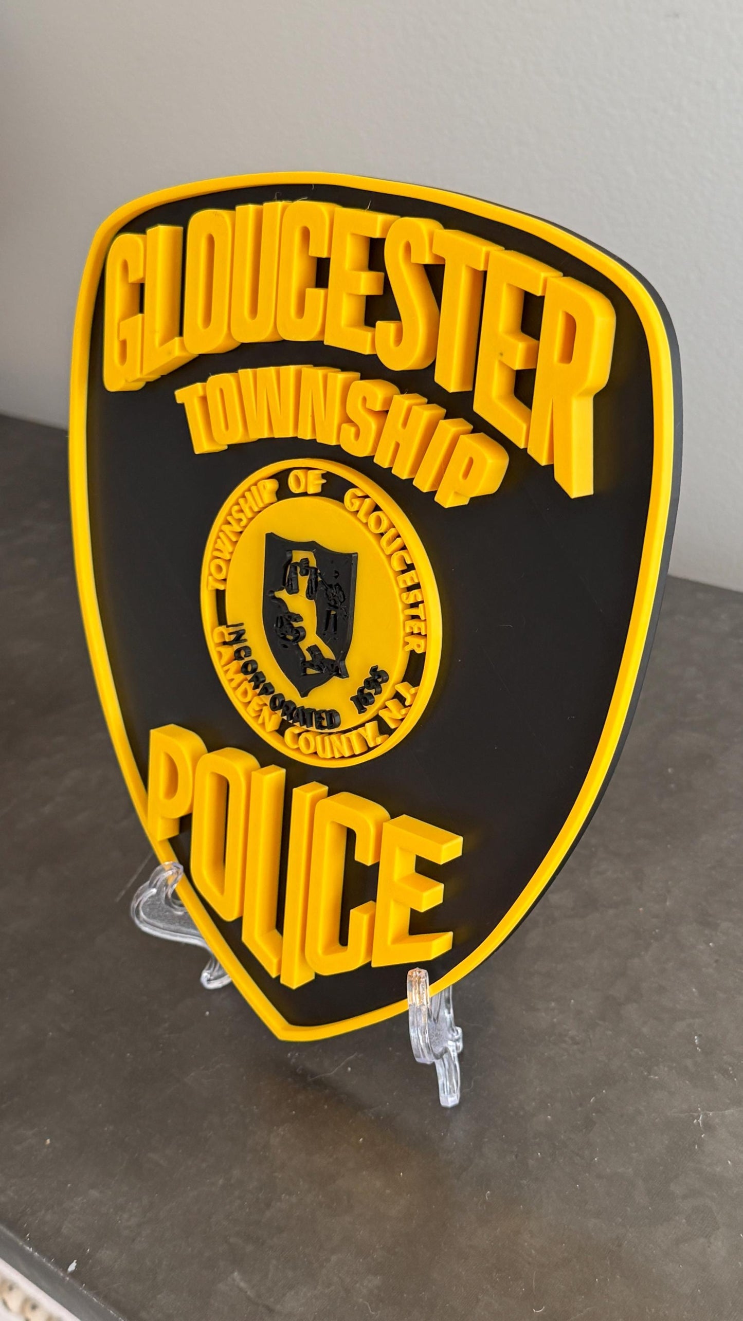 Gloucester Township Police 3D Embossed Plaque - First Responder Wall Art New Jersey