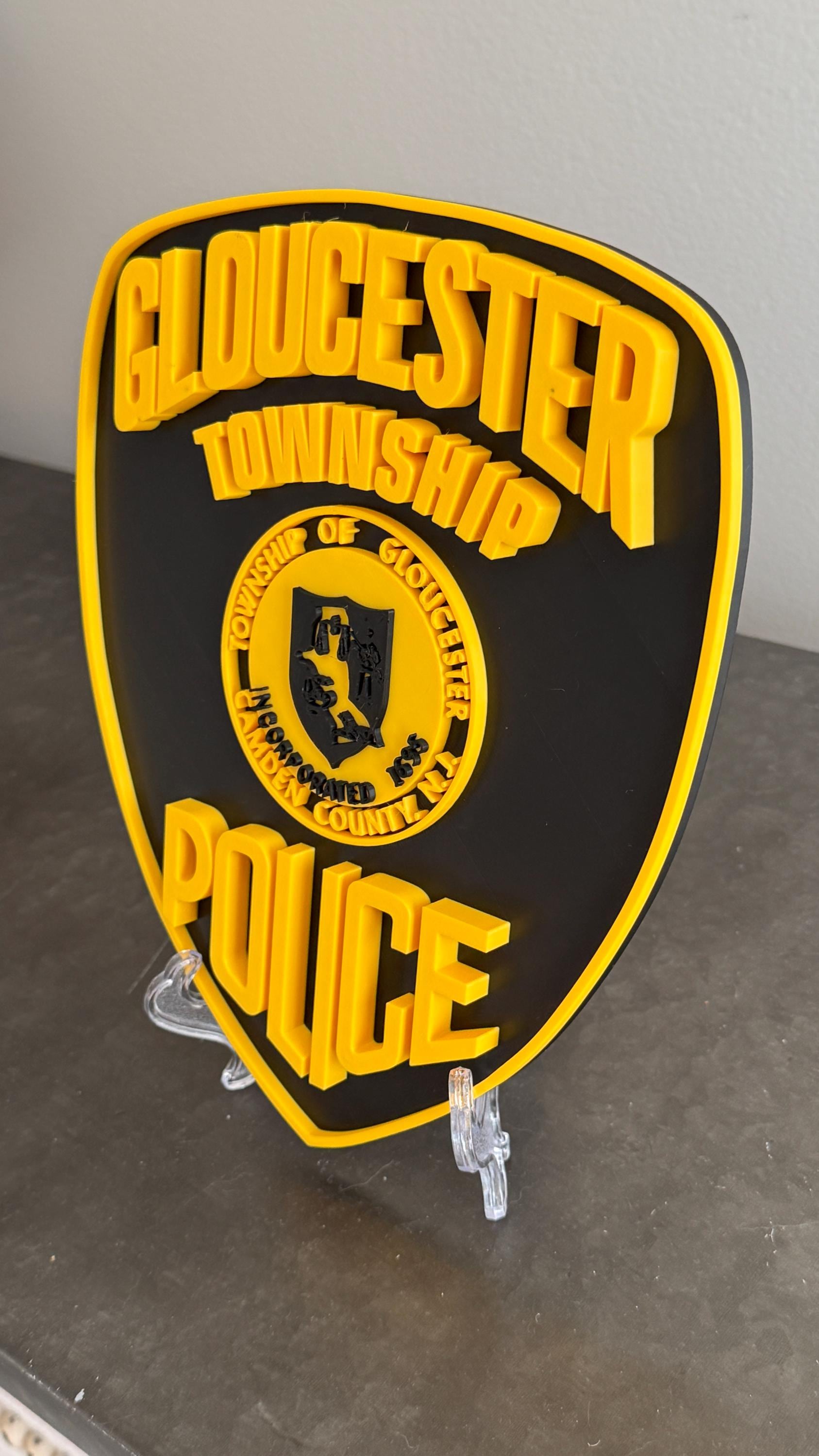 Gloucester Township Police 3D Embossed Plaque - First Responder Wall Art New Jersey