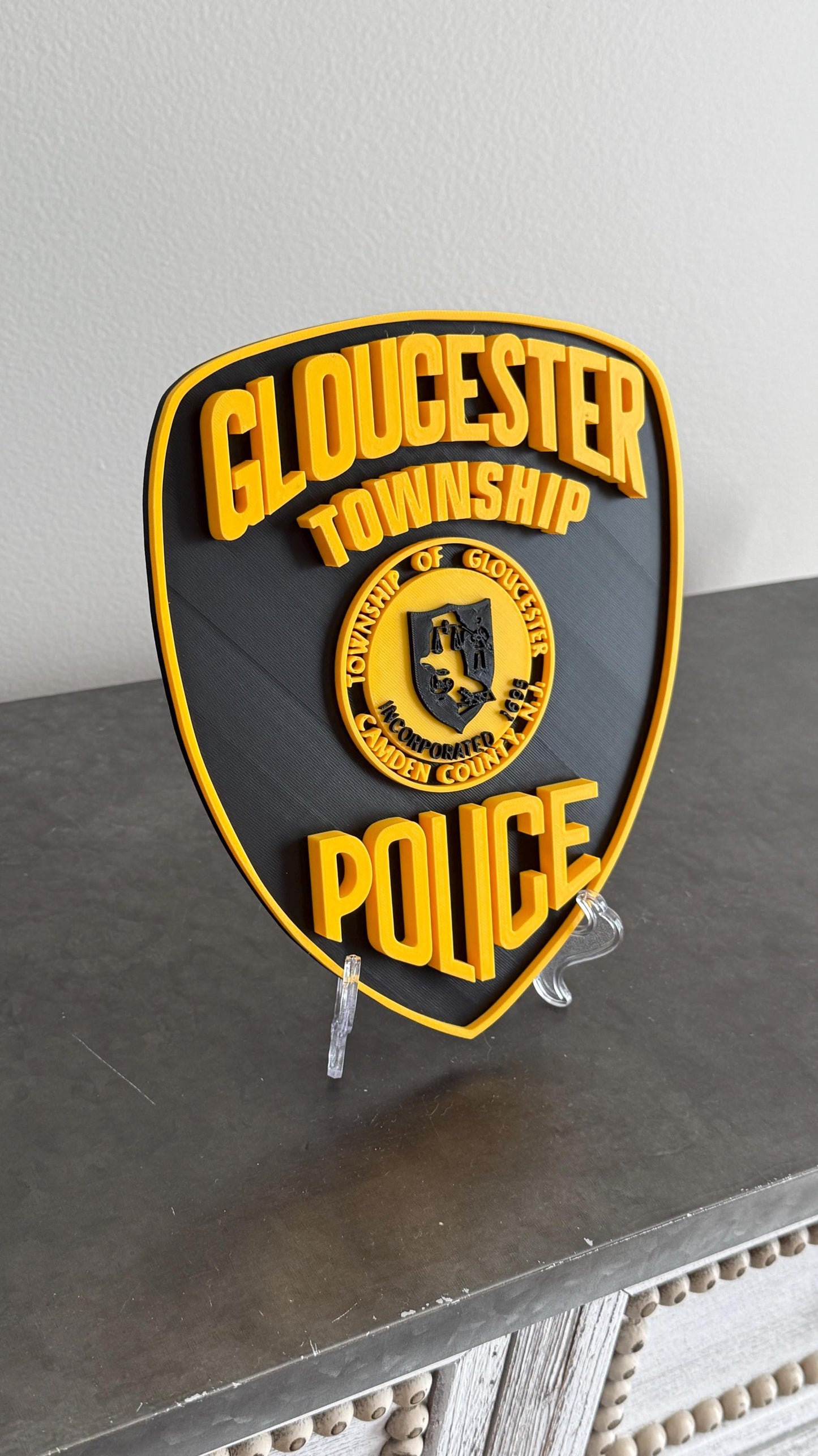 Gloucester Township Police 3D Embossed Plaque - First Responder Wall Art New Jersey