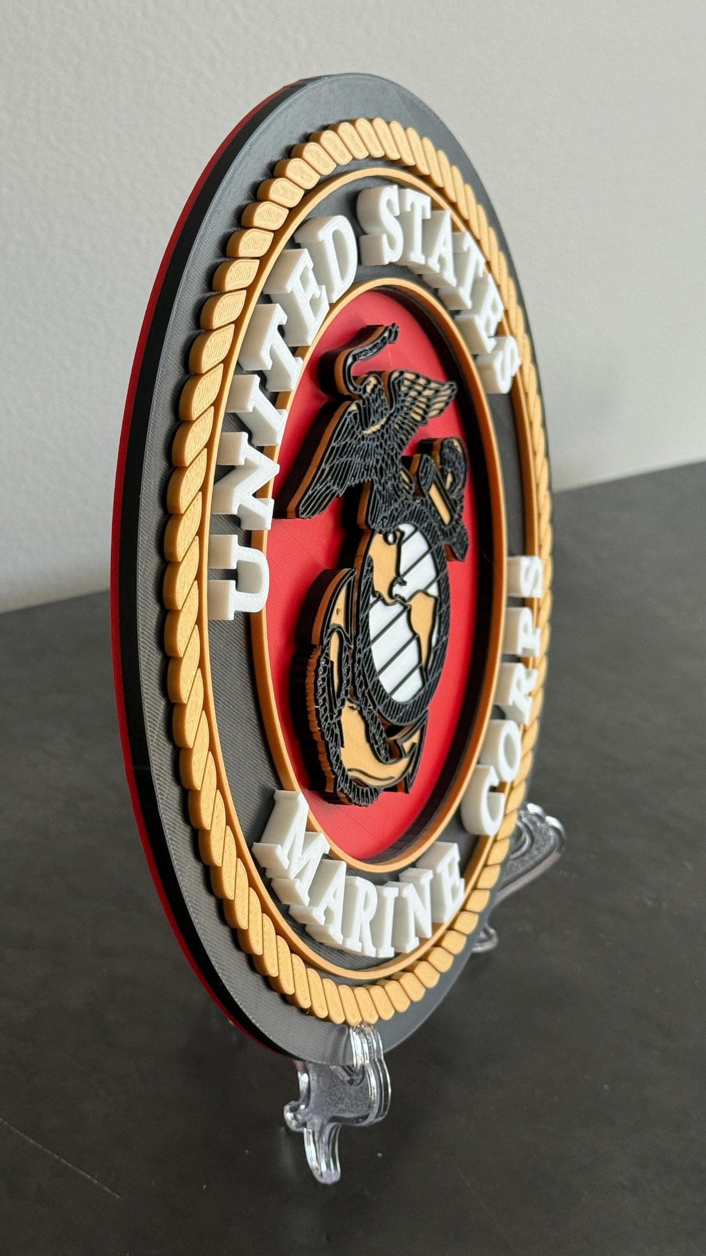 US Marine Corps 3D Plaque: Veteran Wall Art Government