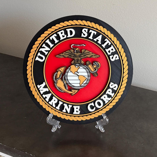 US Marine Corps 3D Plaque: Veteran Wall Art Government