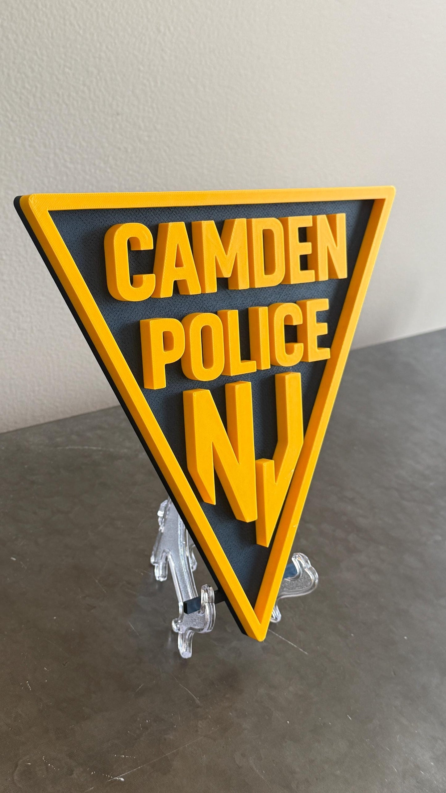 Camden NJ Police 3D Embossed Display Plaque: First Responder Wall Art New Jersey