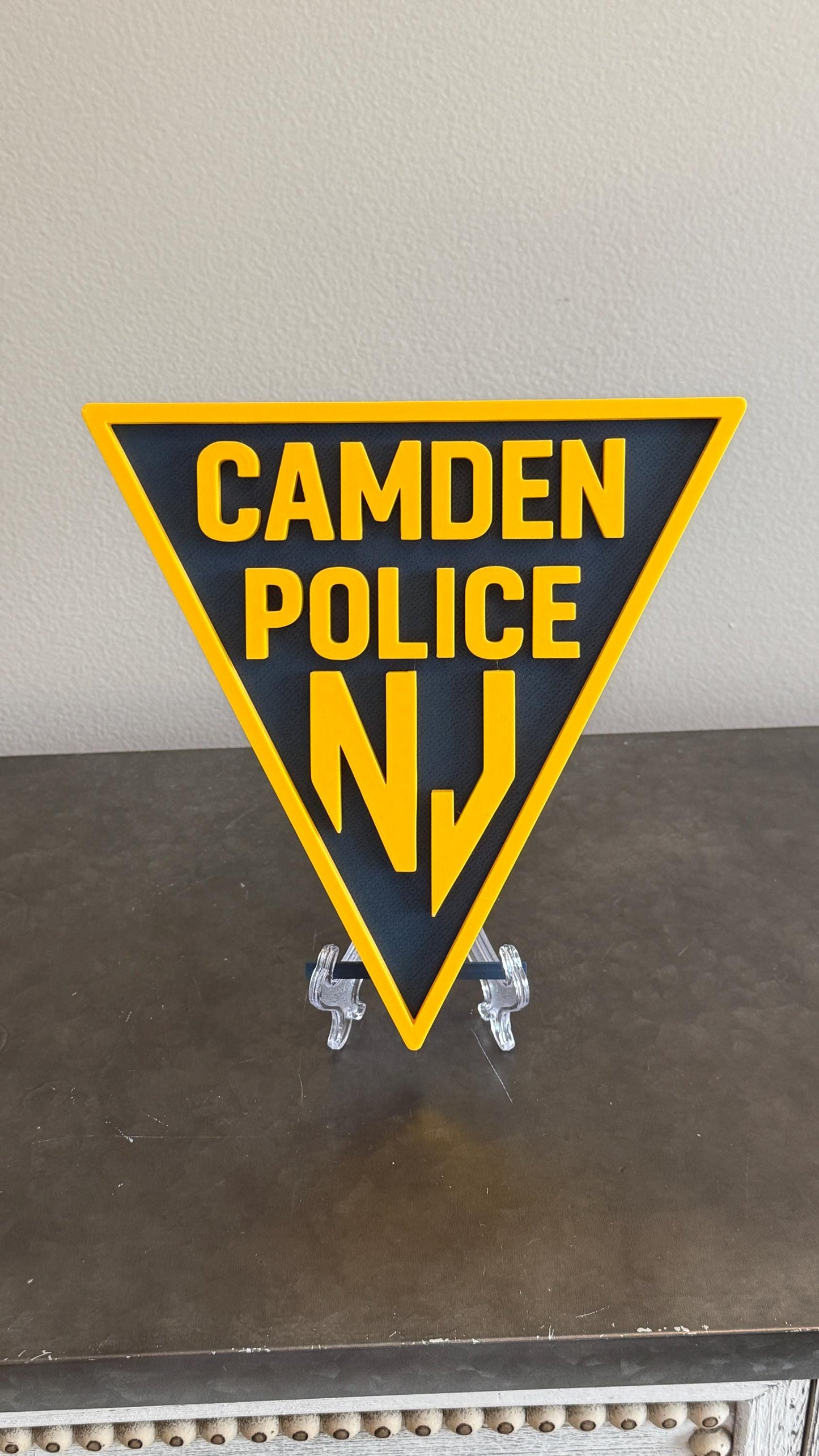 Camden NJ Police 3D Embossed Display Plaque: First Responder Wall Art New Jersey