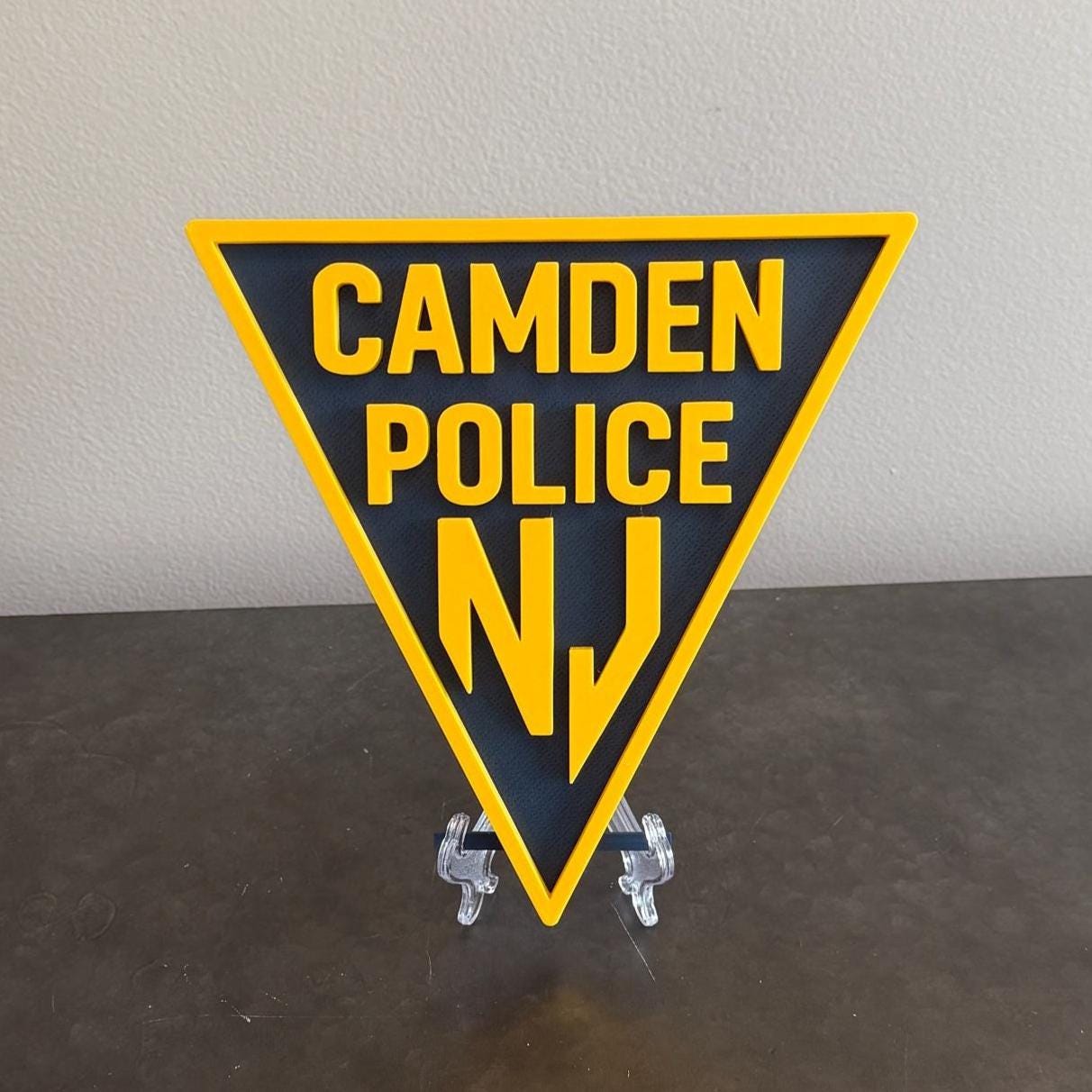 Camden NJ Police 3D Embossed Display Plaque: First Responder Wall Art New Jersey