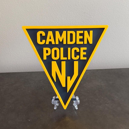 Camden NJ Police 3D Embossed Display Plaque: First Responder Wall Art New Jersey
