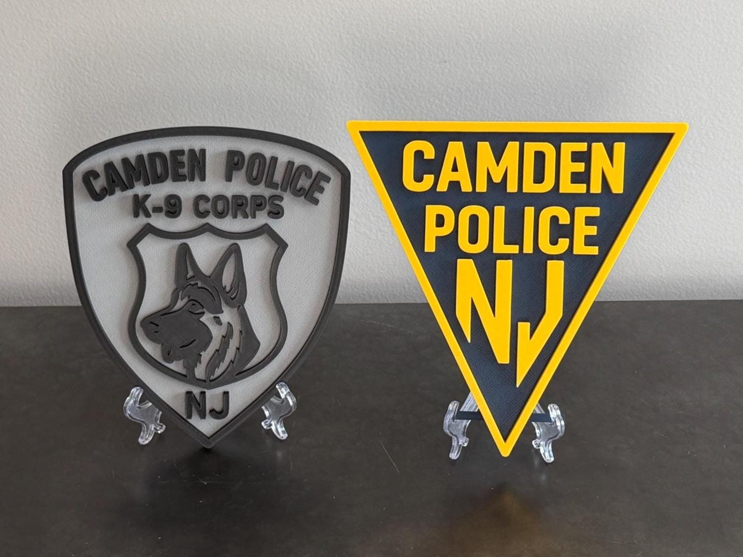 Camden NJ Police 3D Embossed Display Plaque: First Responder Wall Art New Jersey