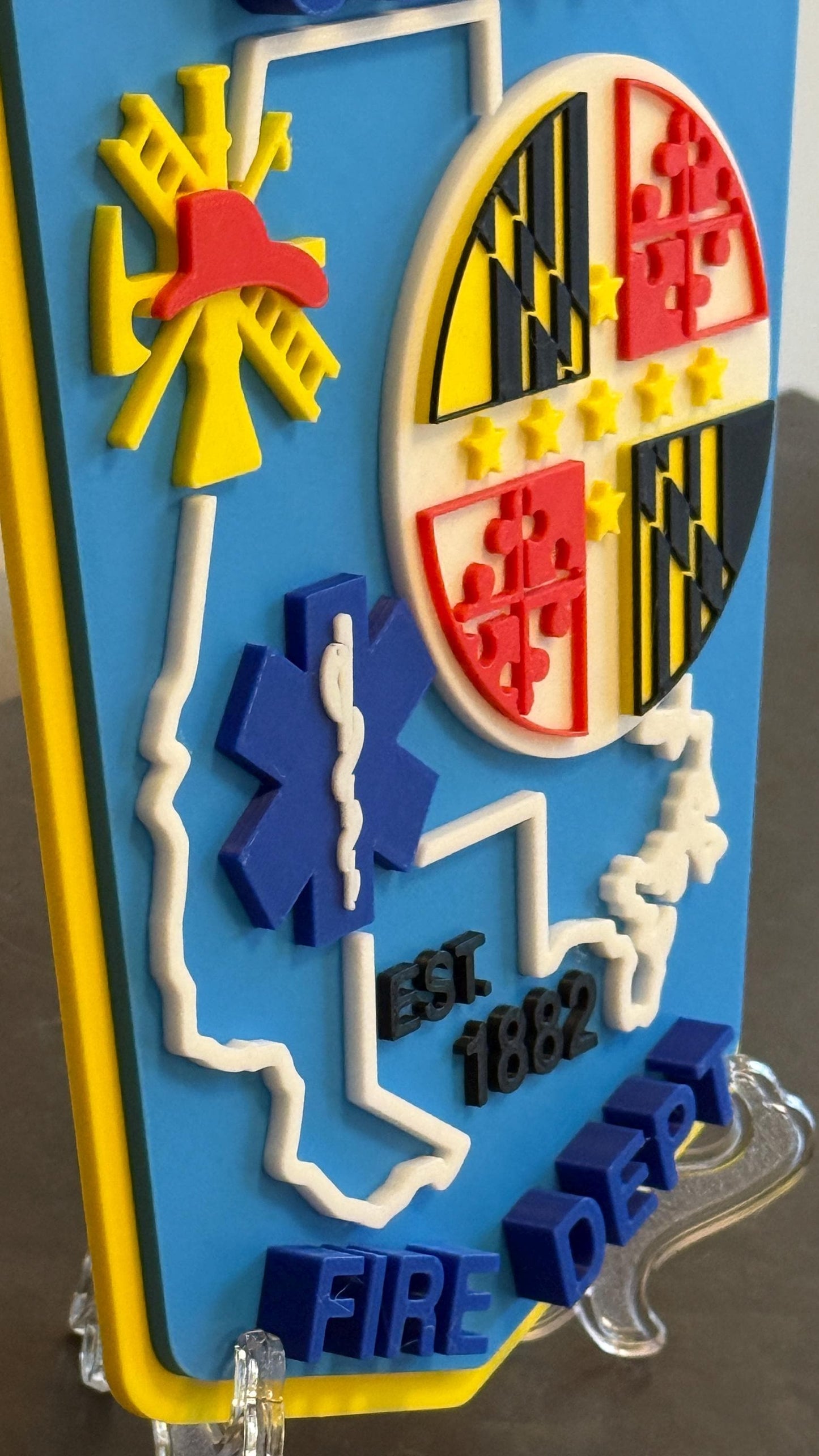 Baltimore County Fire Department Plaque: First Responder Wall Art