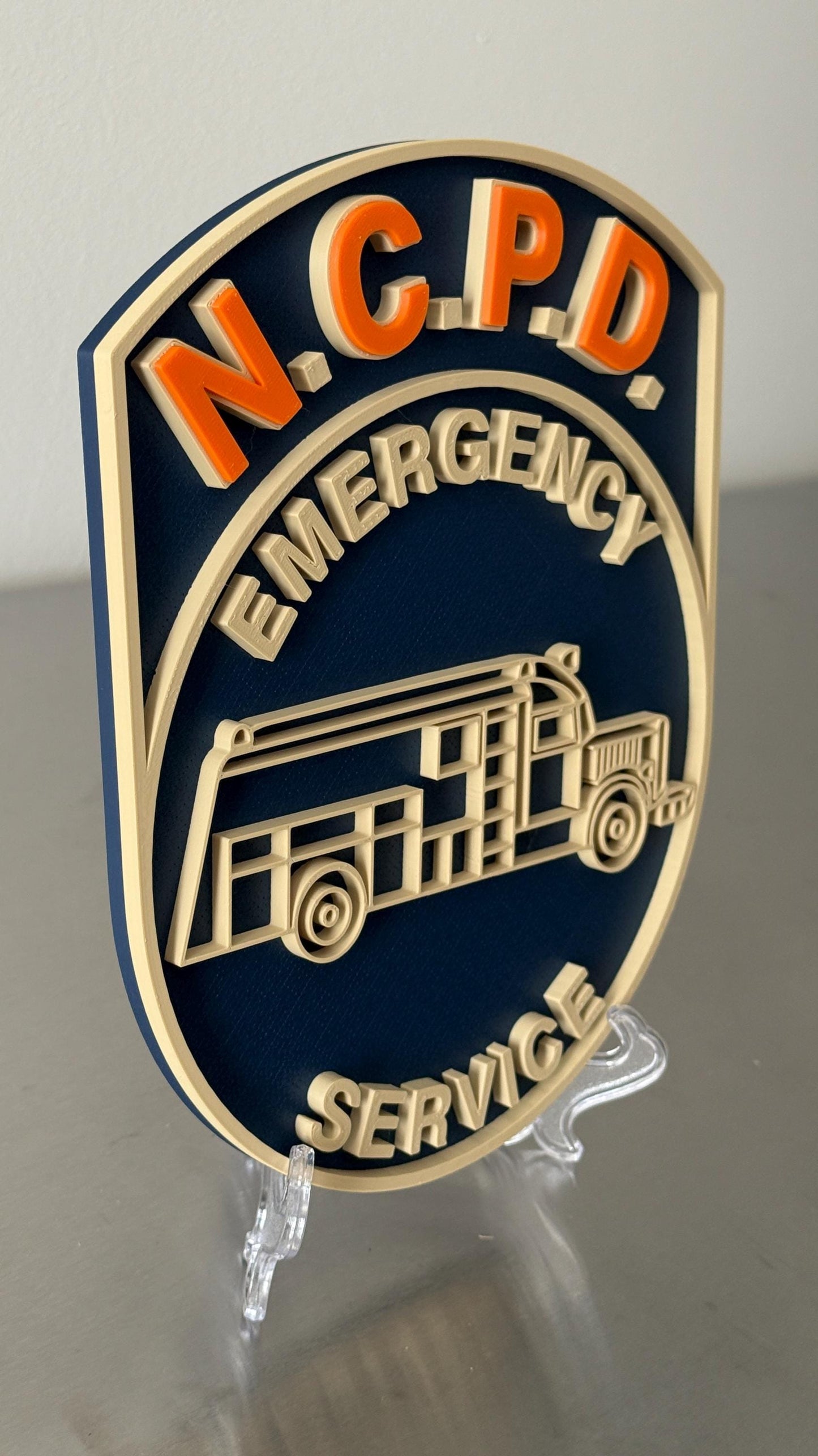 Embossed Nassau County Police ESU Plaque: Long Island NY Display Police Gift New York