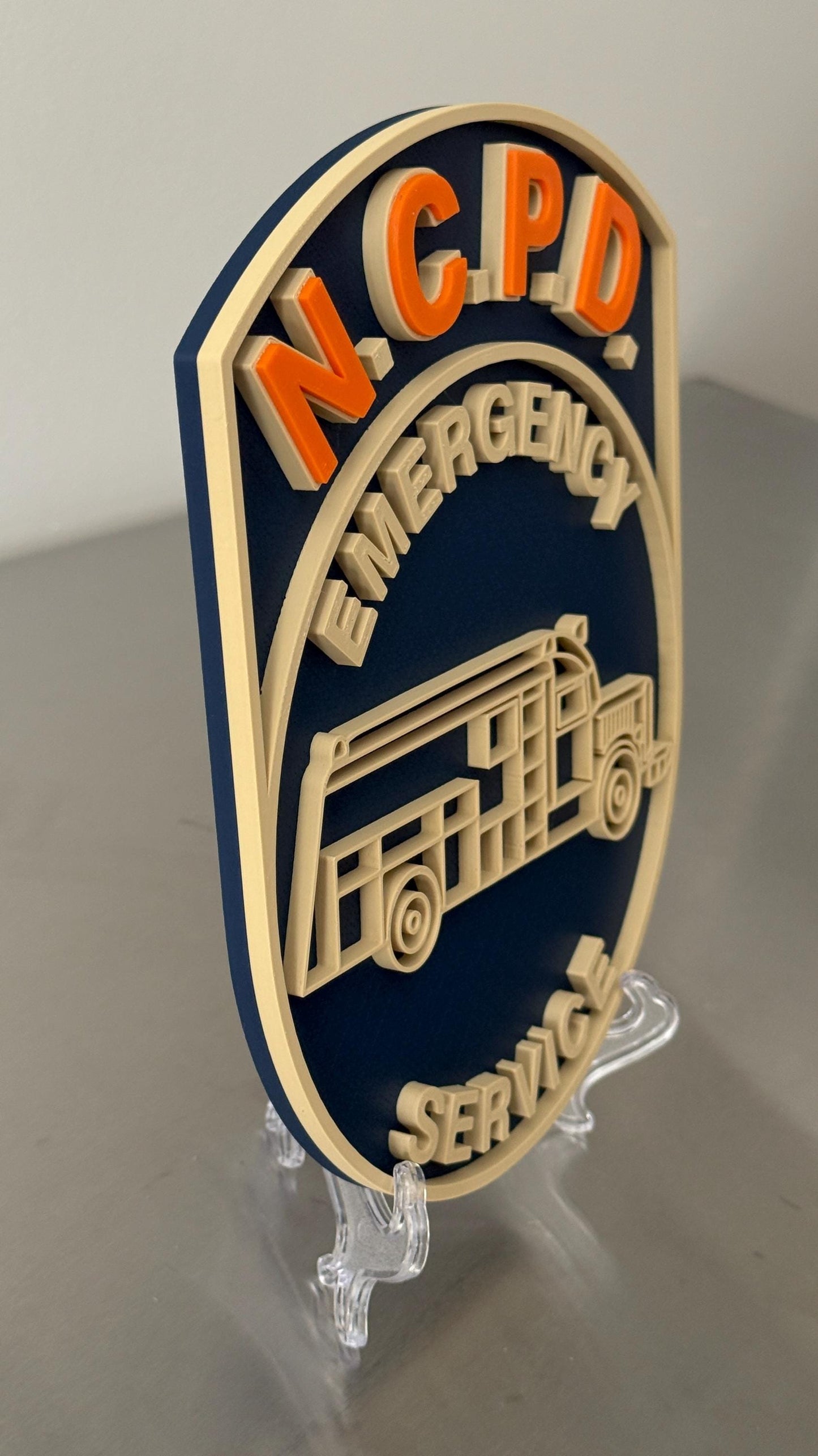 Embossed Nassau County Police ESU Plaque: Long Island NY Display Police Gift New York