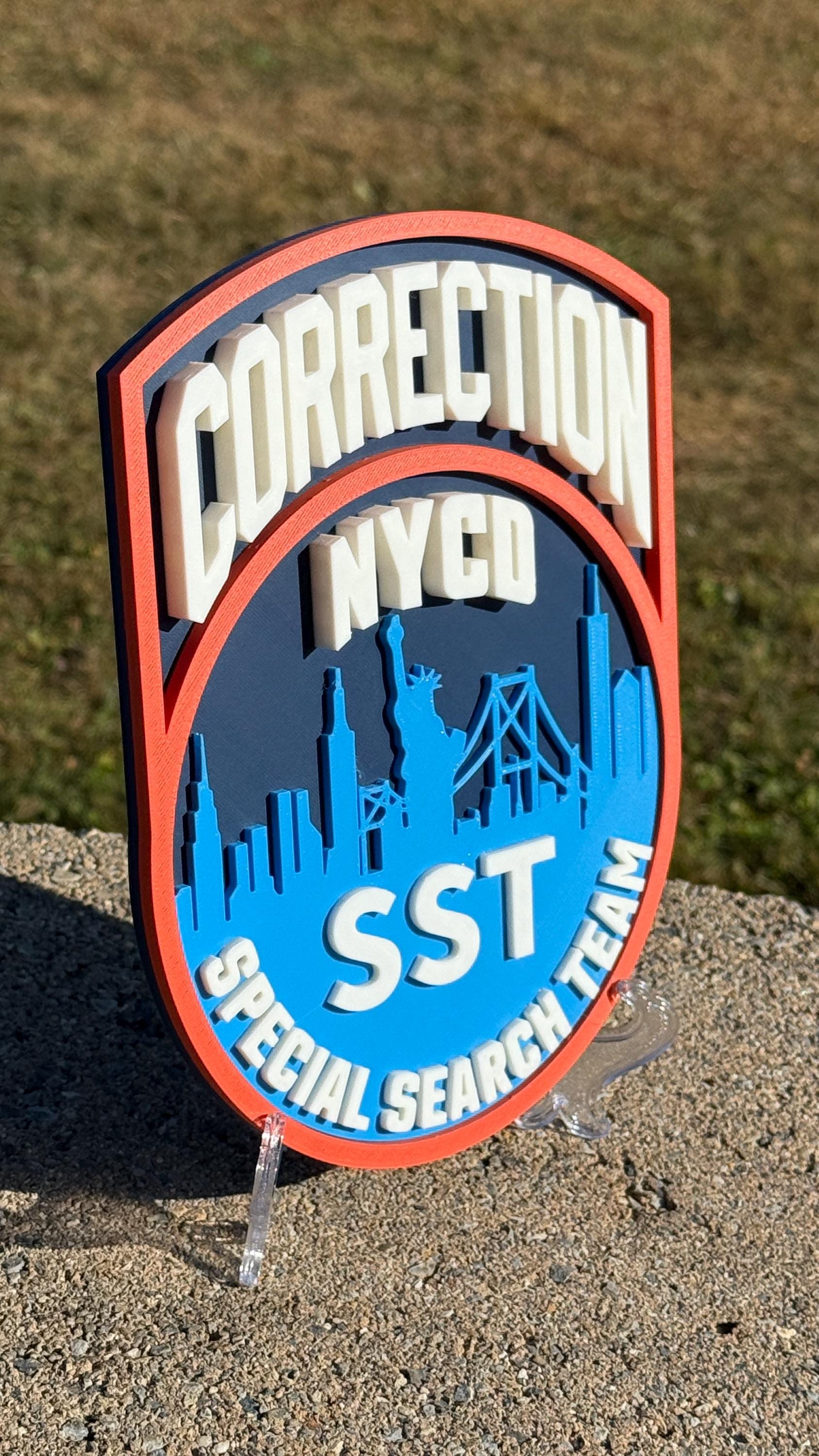 NYCD SST Special Search Team Plaque: 3D Embossed First Responder Wall Art New York