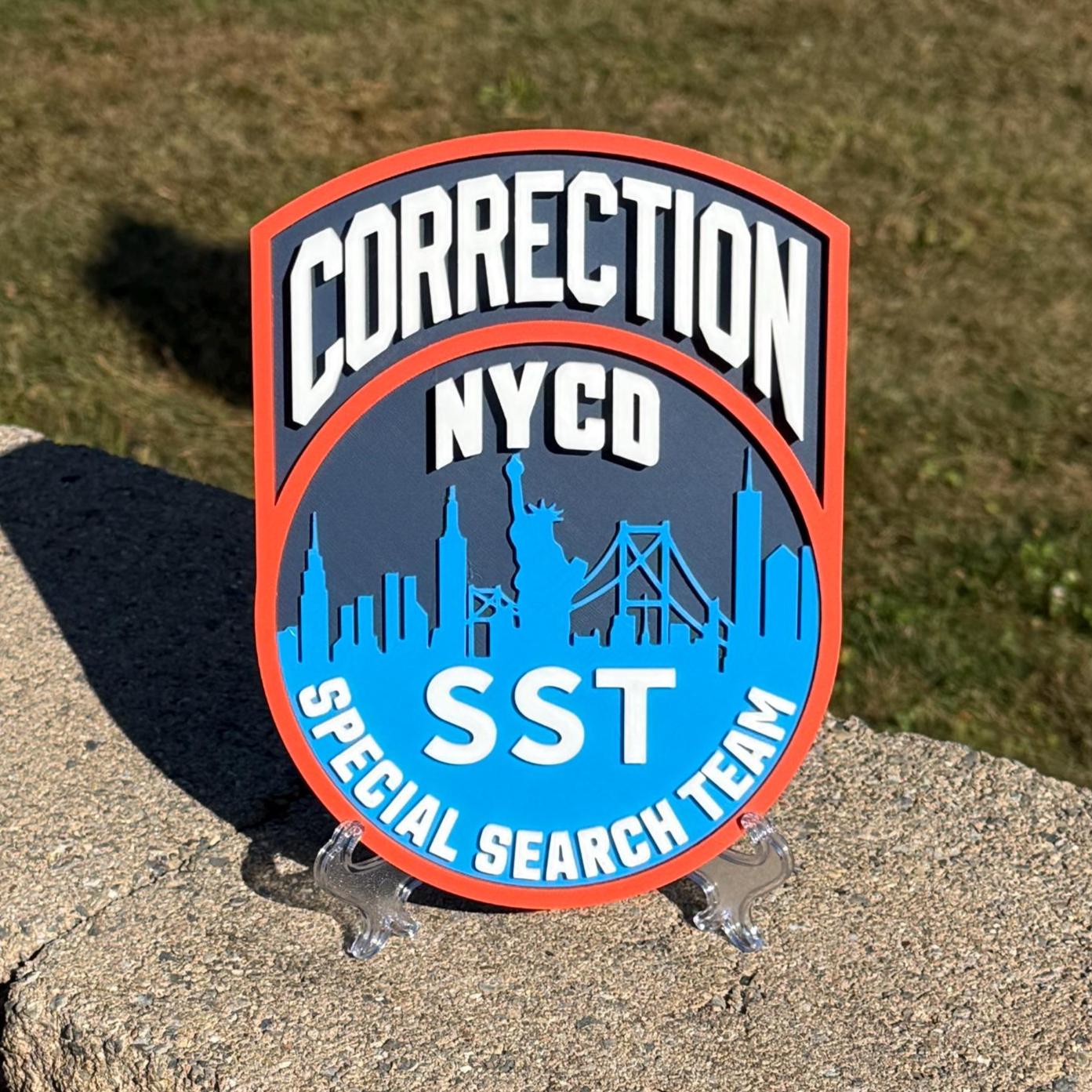 NYCD SST Special Search Team Plaque: 3D Embossed First Responder Wall Art New York