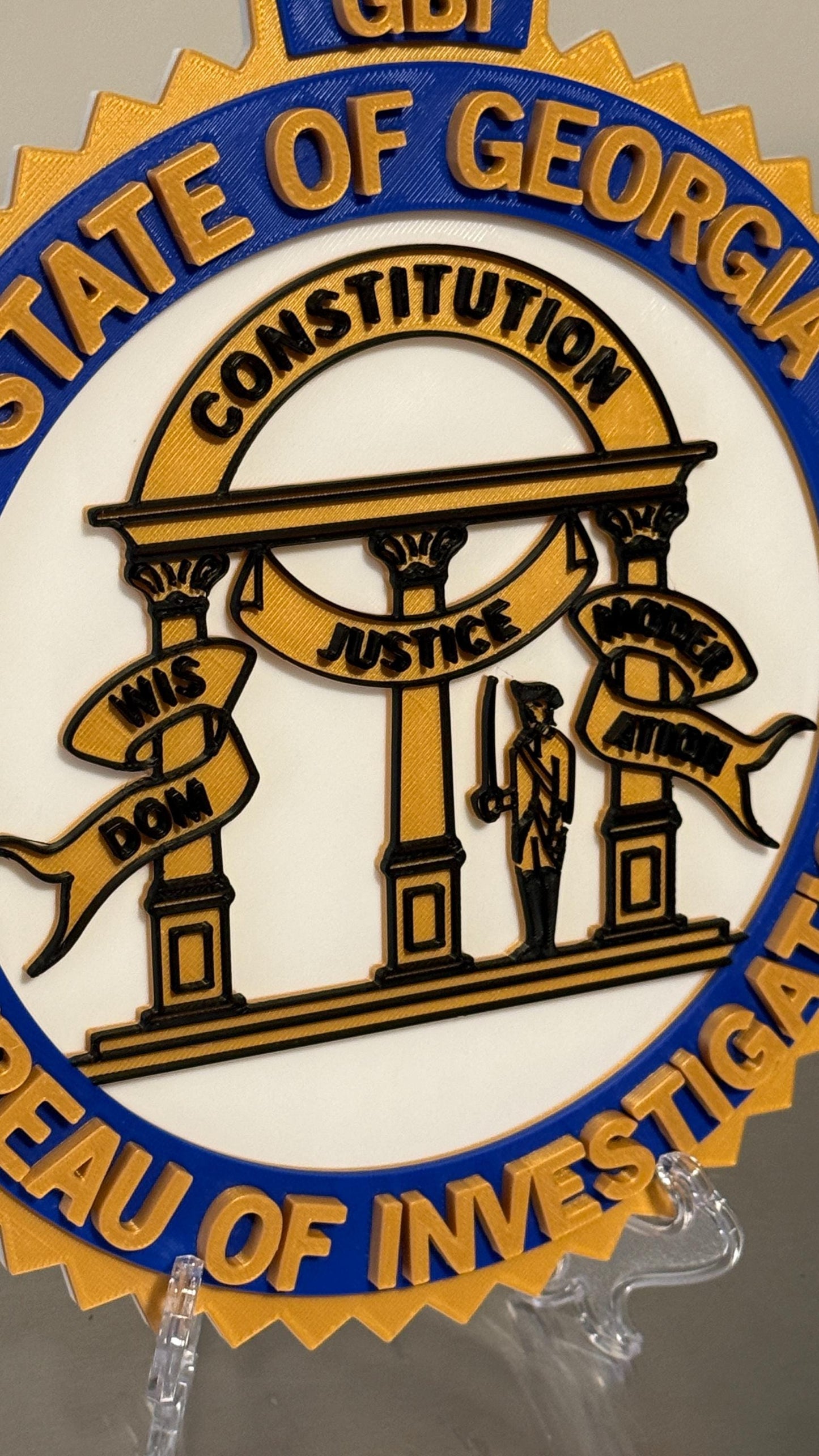Georgia Bureau of Investigation Plaque: GBI Wall Art Display