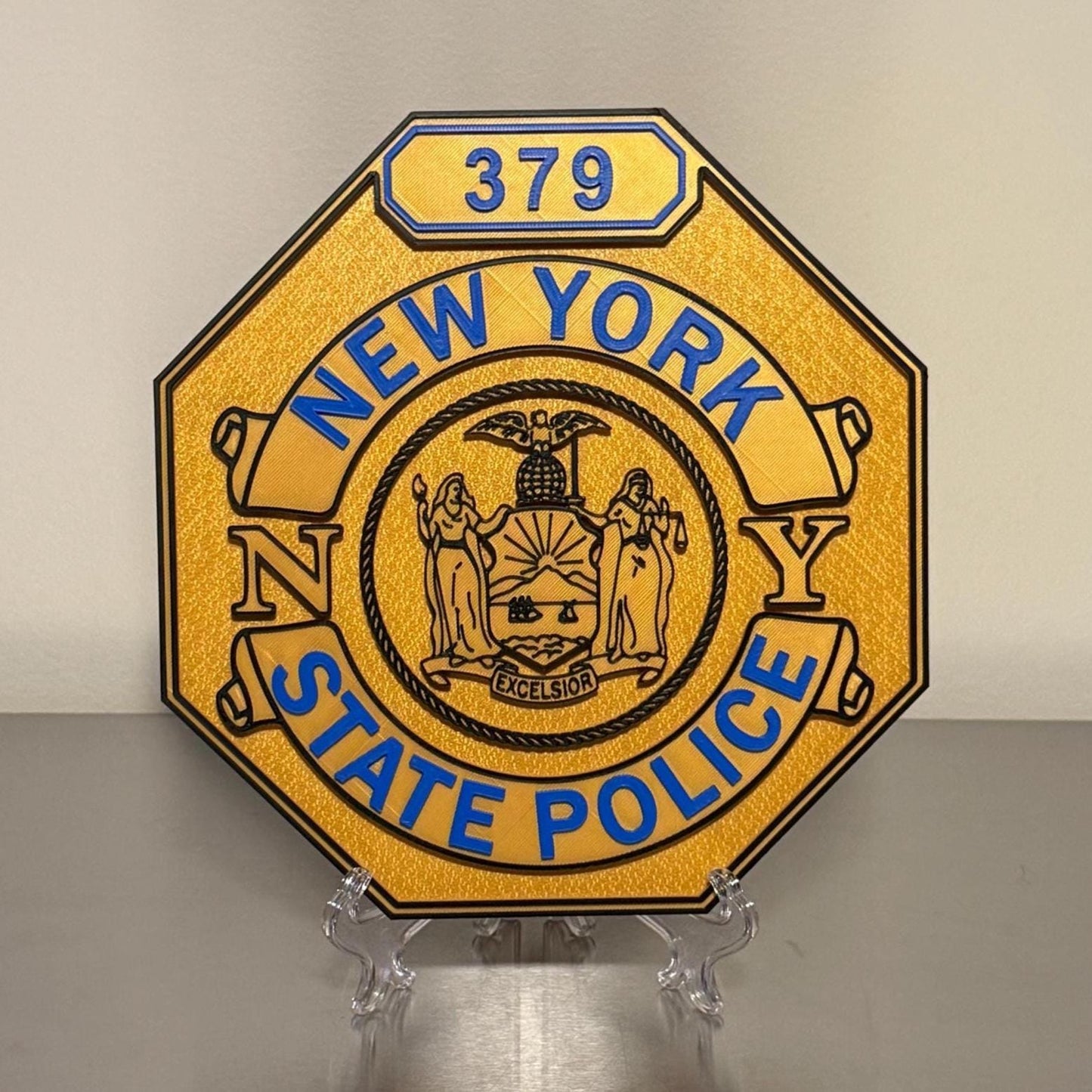 New York State Police 3D Replica Shield Plaque NY Trooper Badge