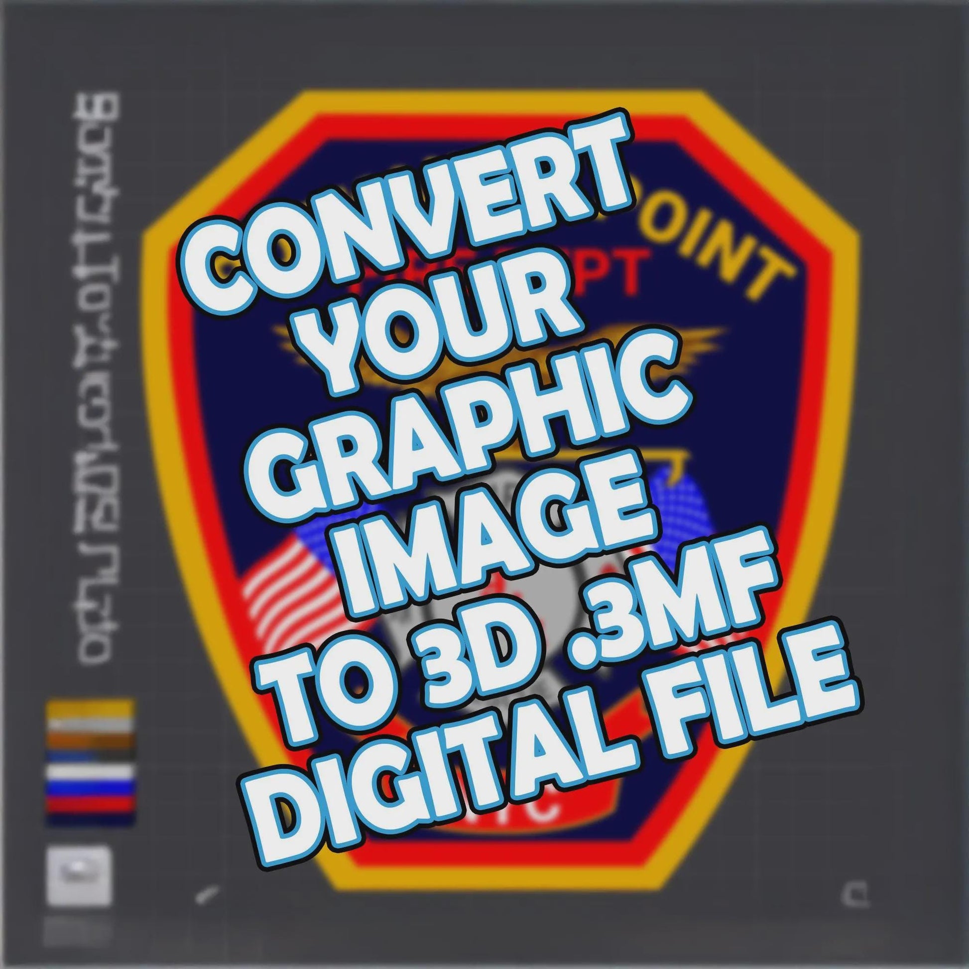 Custom 3D Embossed Logo Plaque Digital File (3MF Format)