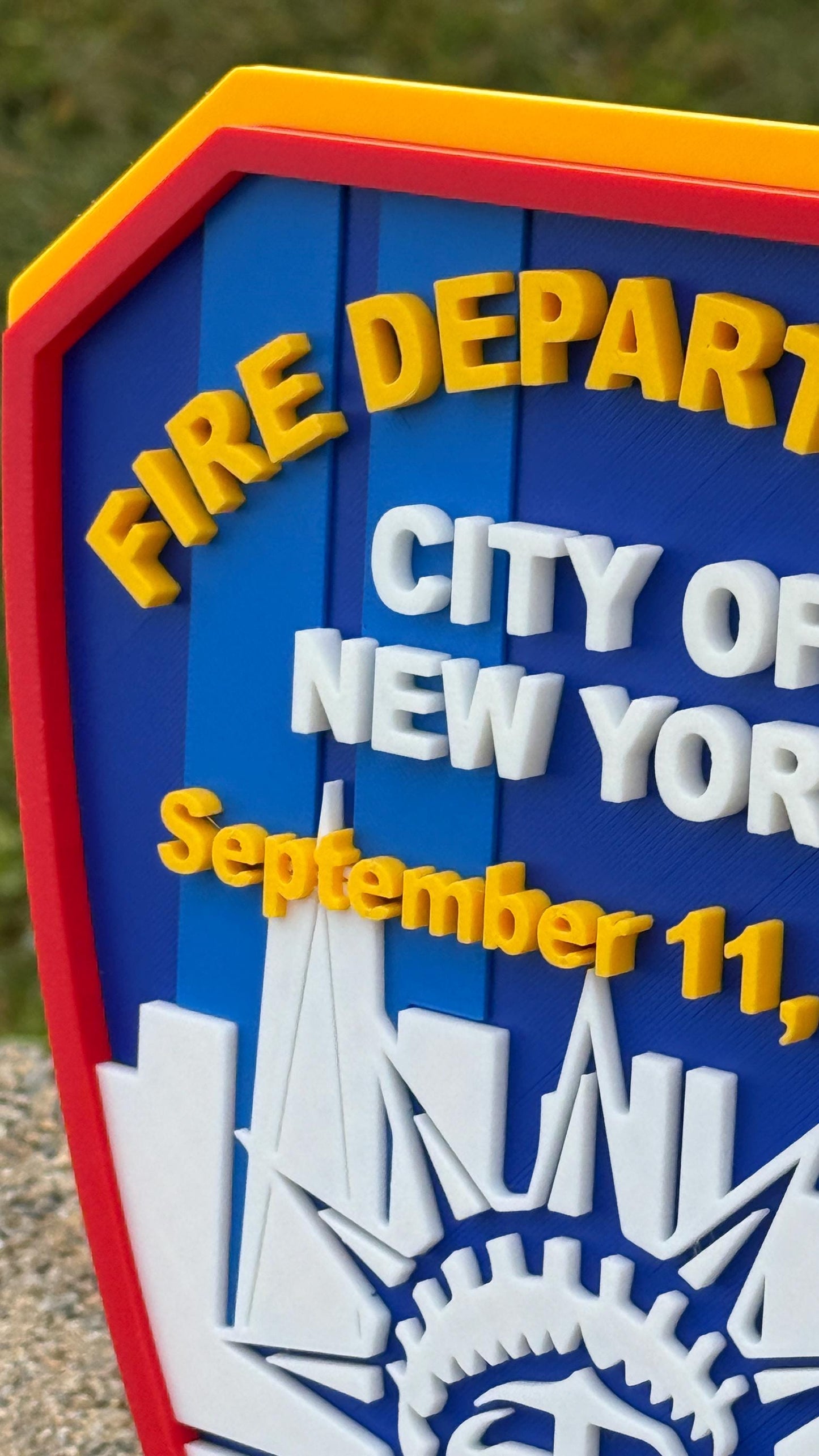 FDNY 9/11 Embossed Plaque: Firefighter Gift, NYC Wall Decor