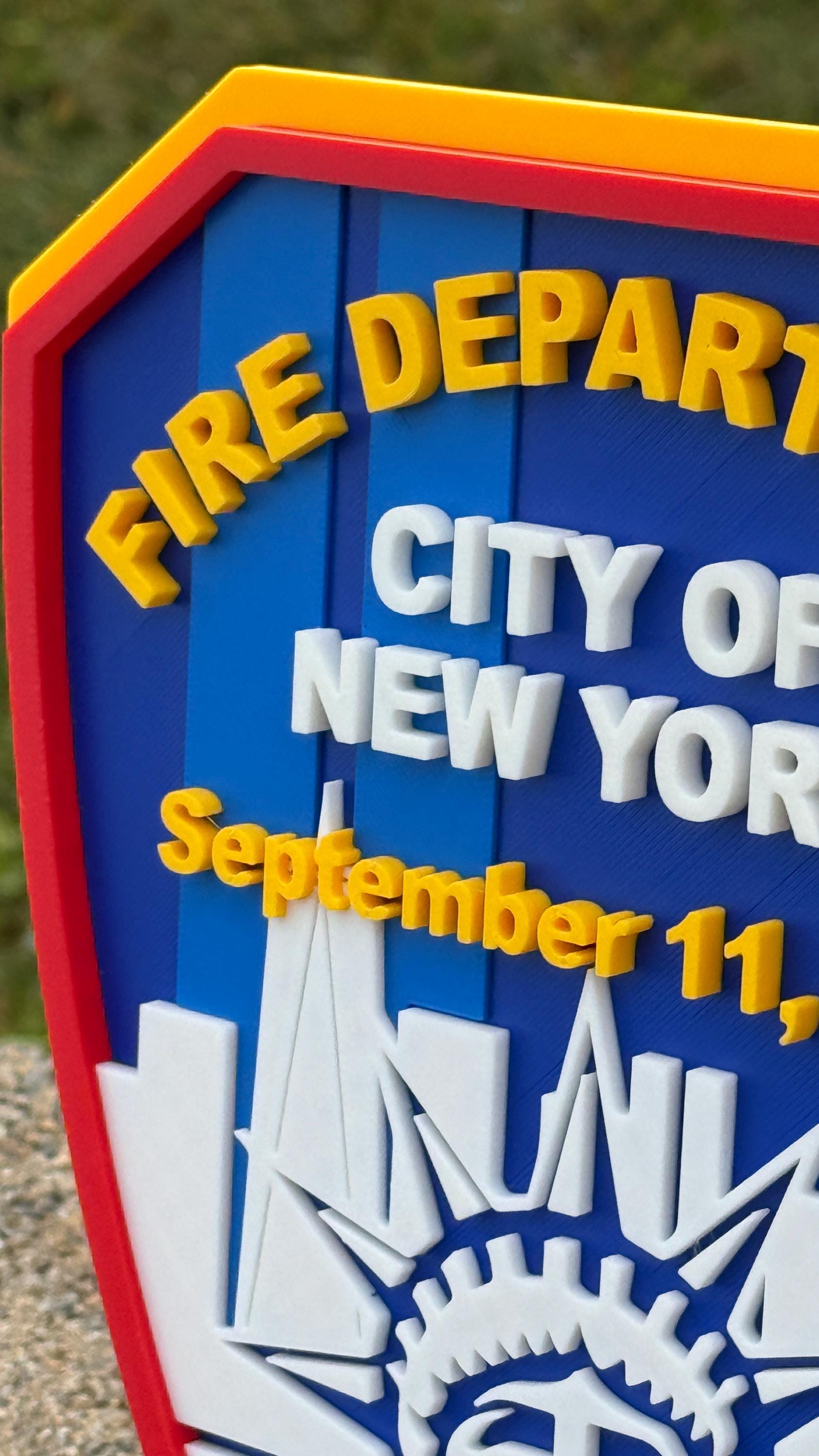 FDNY 9/11 Embossed Plaque: Firefighter Gift, NYC Wall Decor