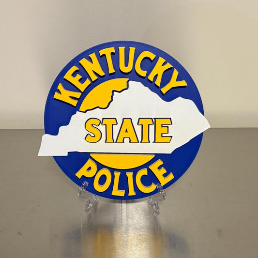 Kentucky State Police 3D Embossed Plaque: First Responder Wall Art