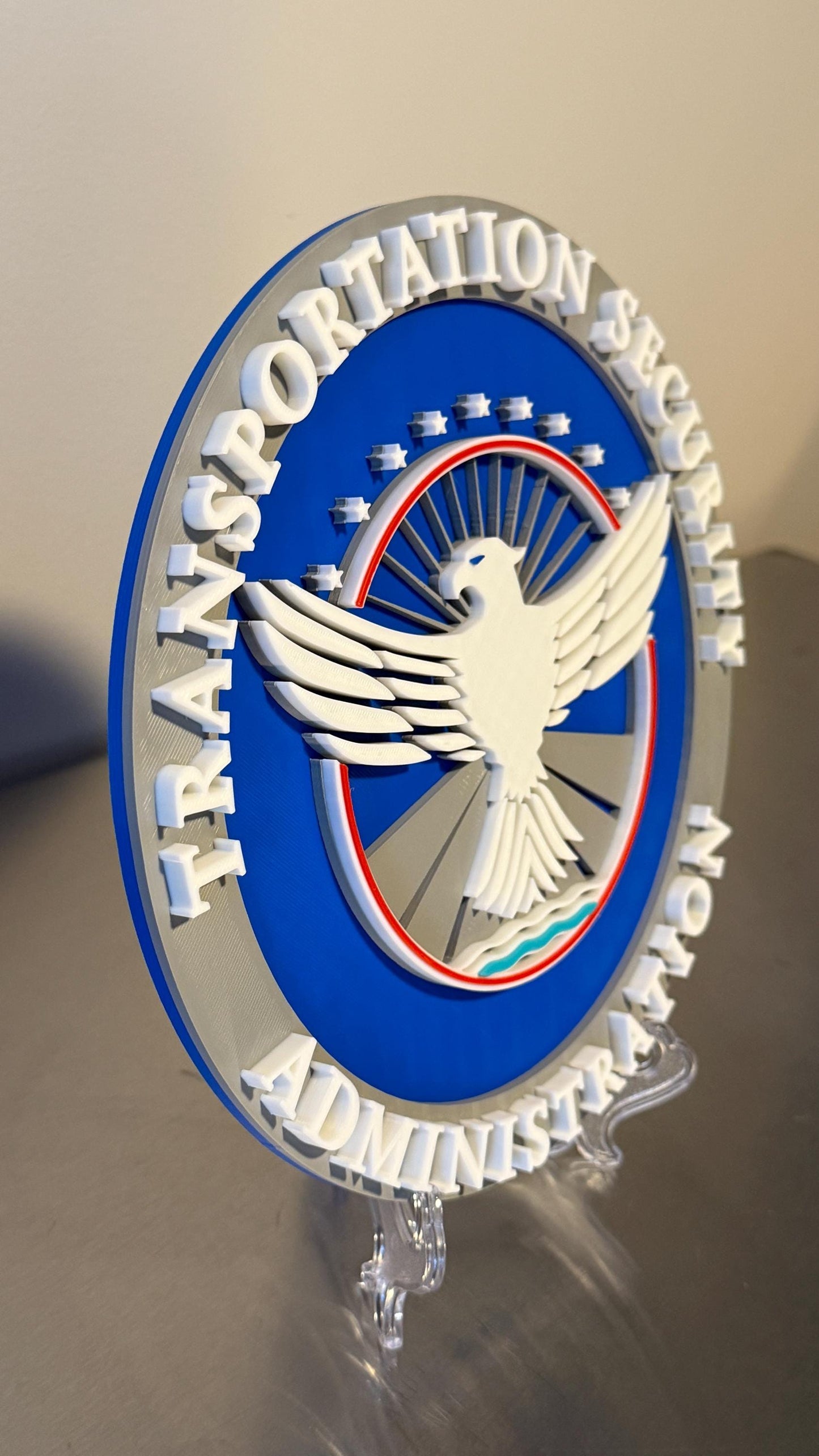 Transportation Security Administration TSA 3D Embossed Display Plaque: First Responder Wall Art Government
