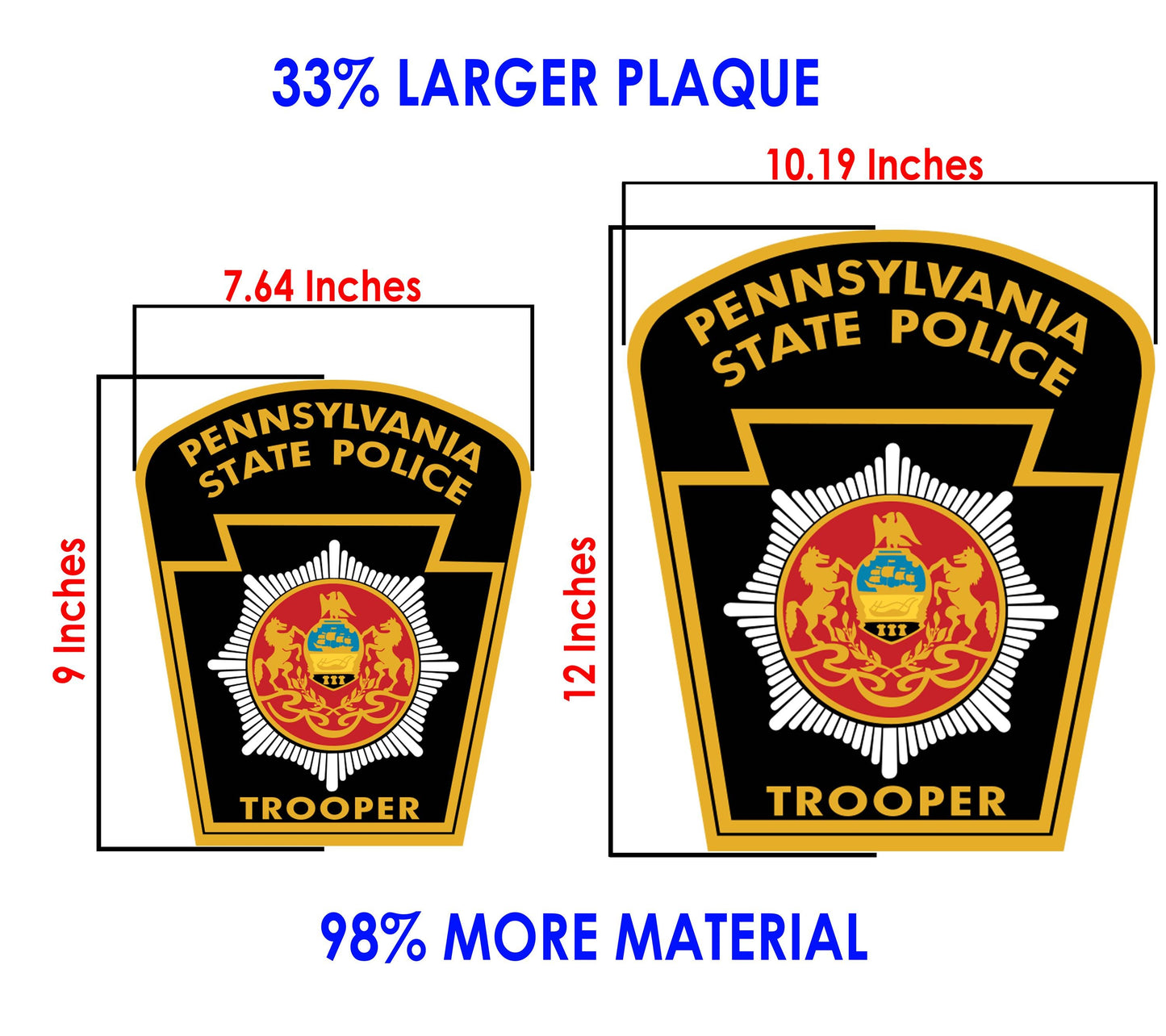 12 Inch 3D Display Plaque with stand for CURRENT PLAQUES Only - Not Custom Plaques
