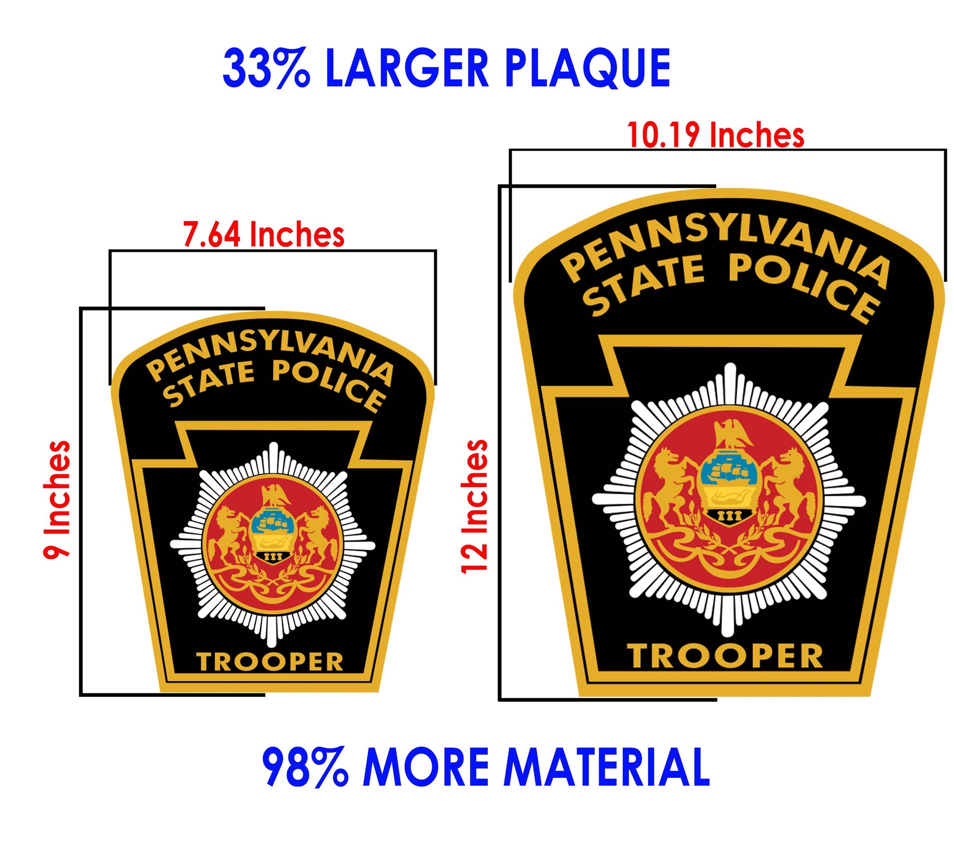 12 Inch 3D Display Plaque with stand for CURRENT PLAQUES Only - Not Custom Plaques
