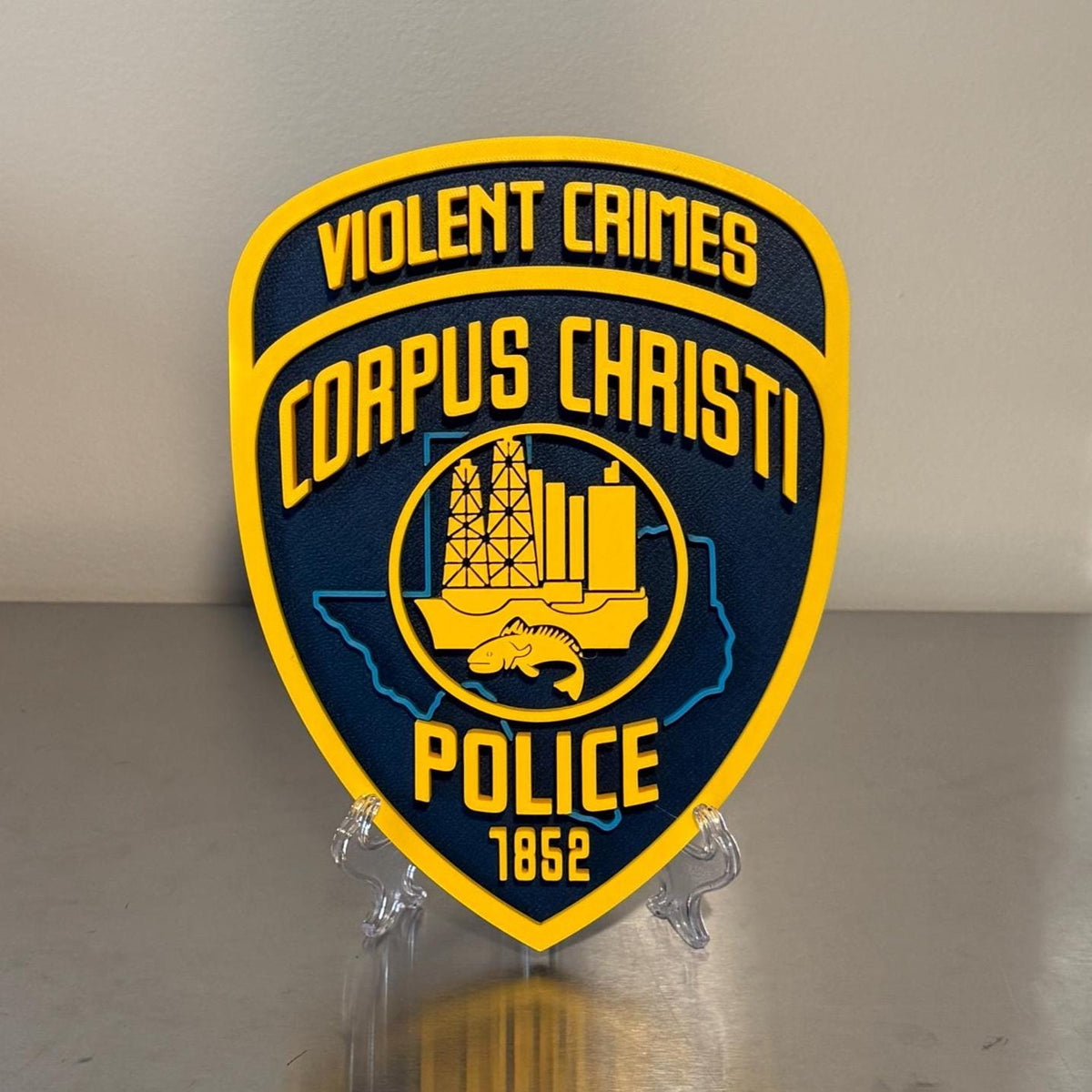 Corpus Christi Police 3D Display Plaque, First Responder K9 Violent Crimes Texas
