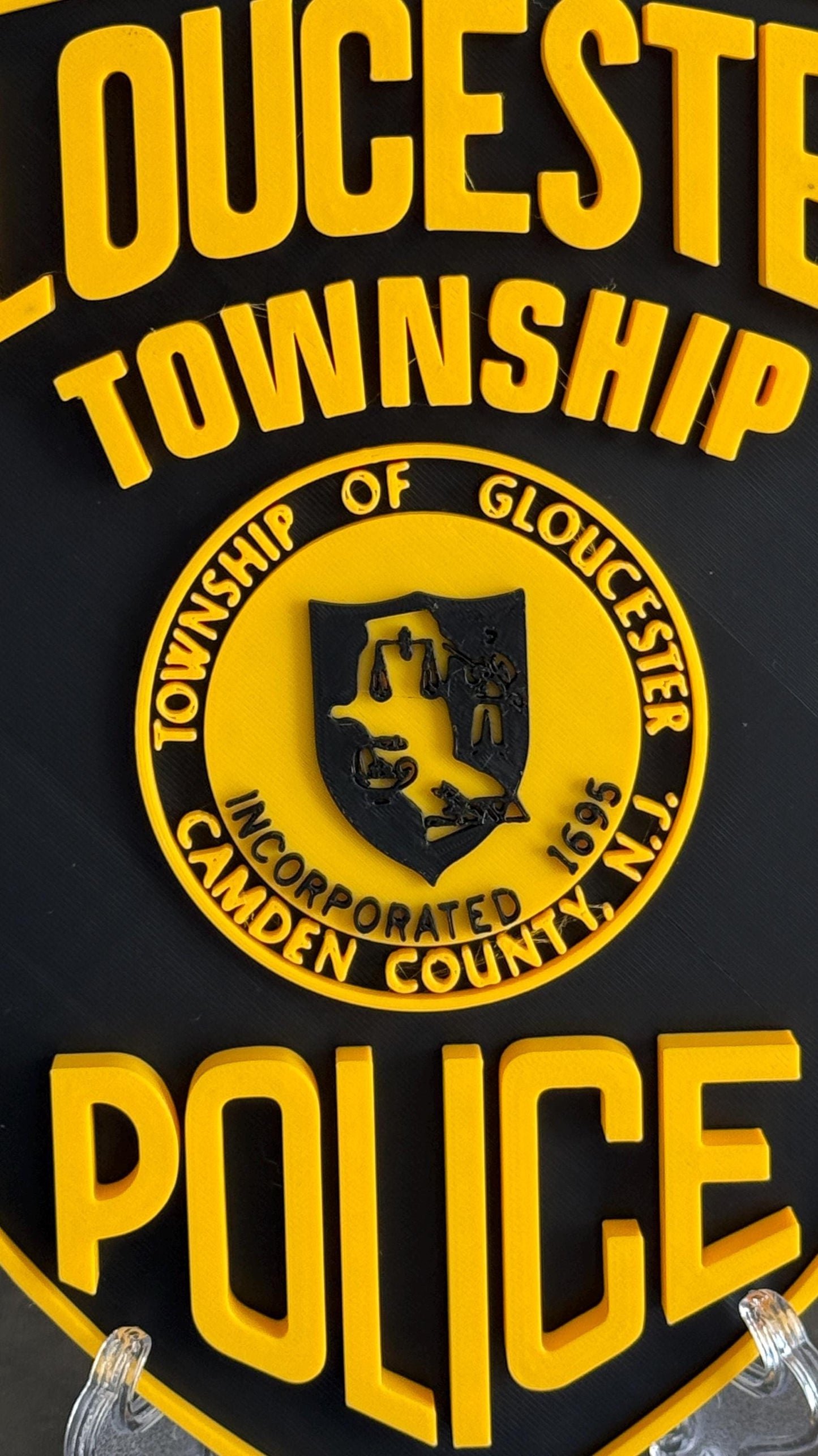Gloucester Township Police 3D Embossed Plaque - First Responder Wall Art New Jersey