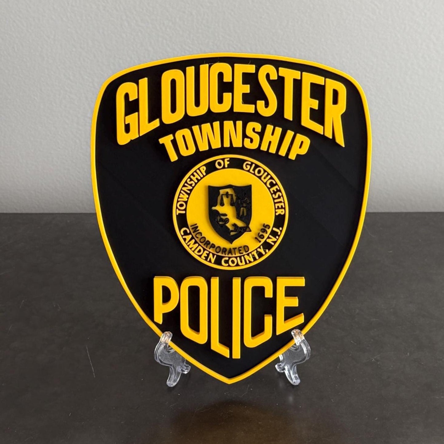 Gloucester Township Police 3D Embossed Plaque - First Responder Wall Art New Jersey