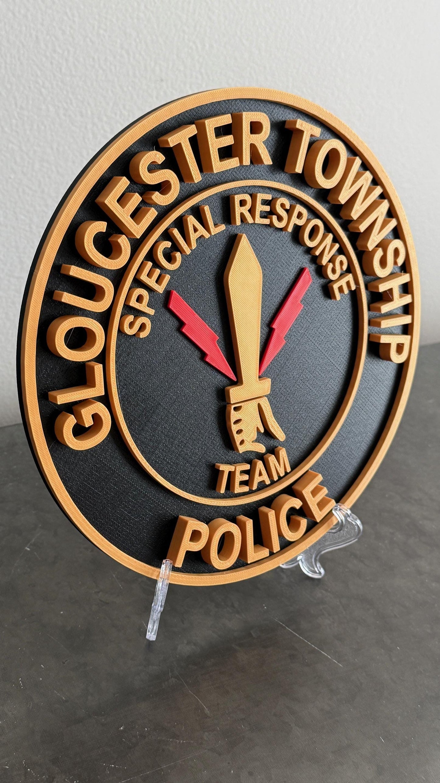 Gloucester Township Police 3D Embossed Plaque - First Responder Wall Art New Jersey