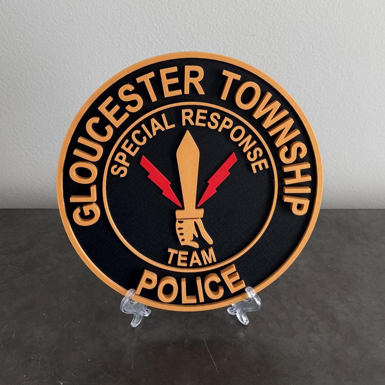Gloucester Township Police 3D Embossed Plaque - First Responder Wall Art New Jersey