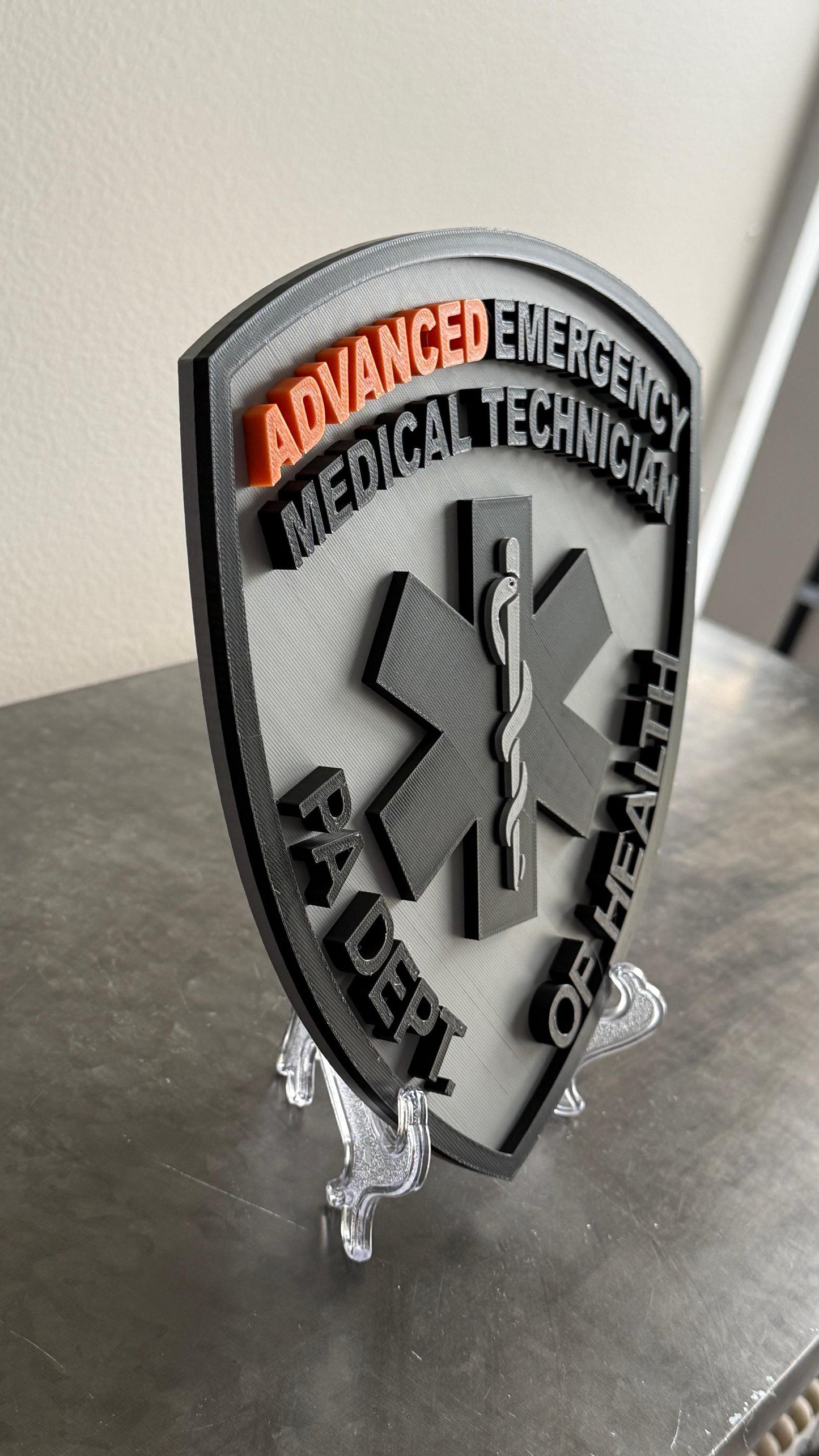 Pennsylvania AEMT Plaque Advanced EMT - First Responder Wall Art 3D Embossed EMS Gift