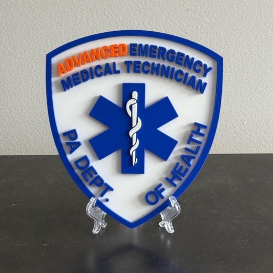 Pennsylvania AEMT Plaque Advanced EMT - First Responder Wall Art 3D Embossed EMS Gift