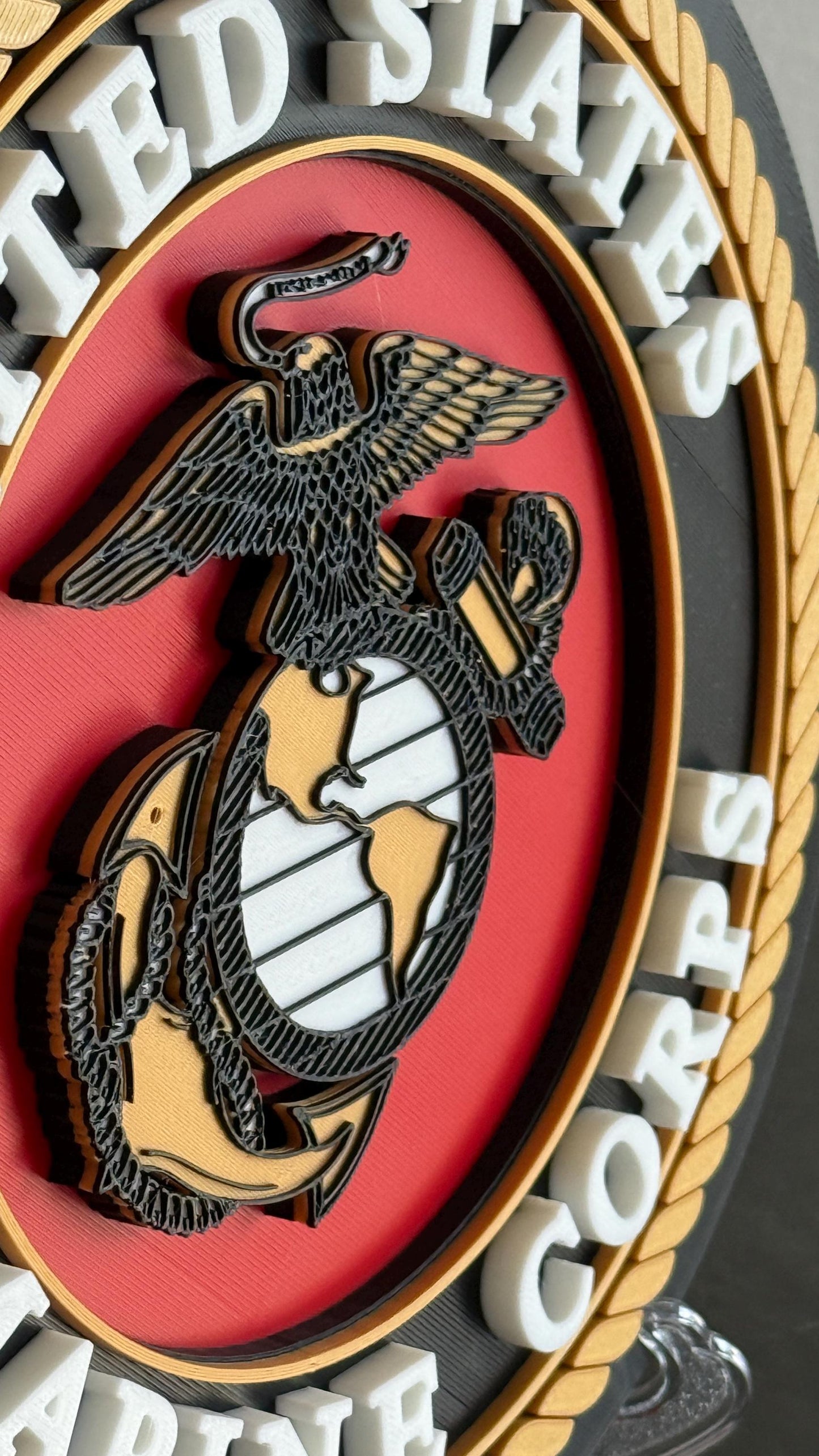 US Marine Corps 3D Plaque: Veteran Wall Art Government