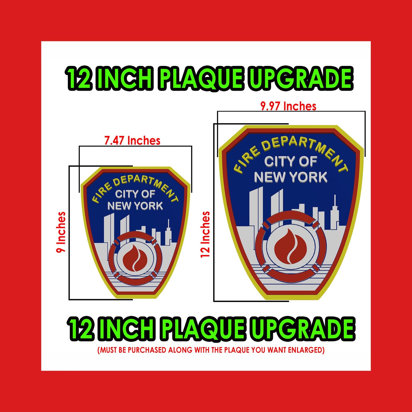12 Inch 3D Display Plaque with stand for CURRENT PLAQUES Only - Not Custom Plaques