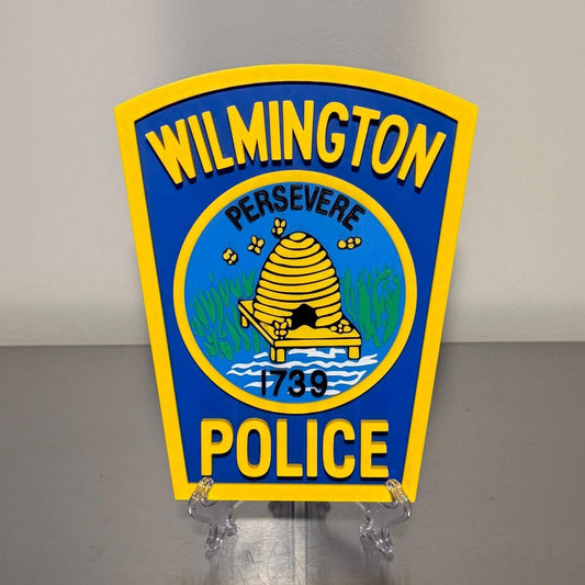 Wilmington NC Police Plaque: 3D Embossed First Responder Wall Art North Carolina