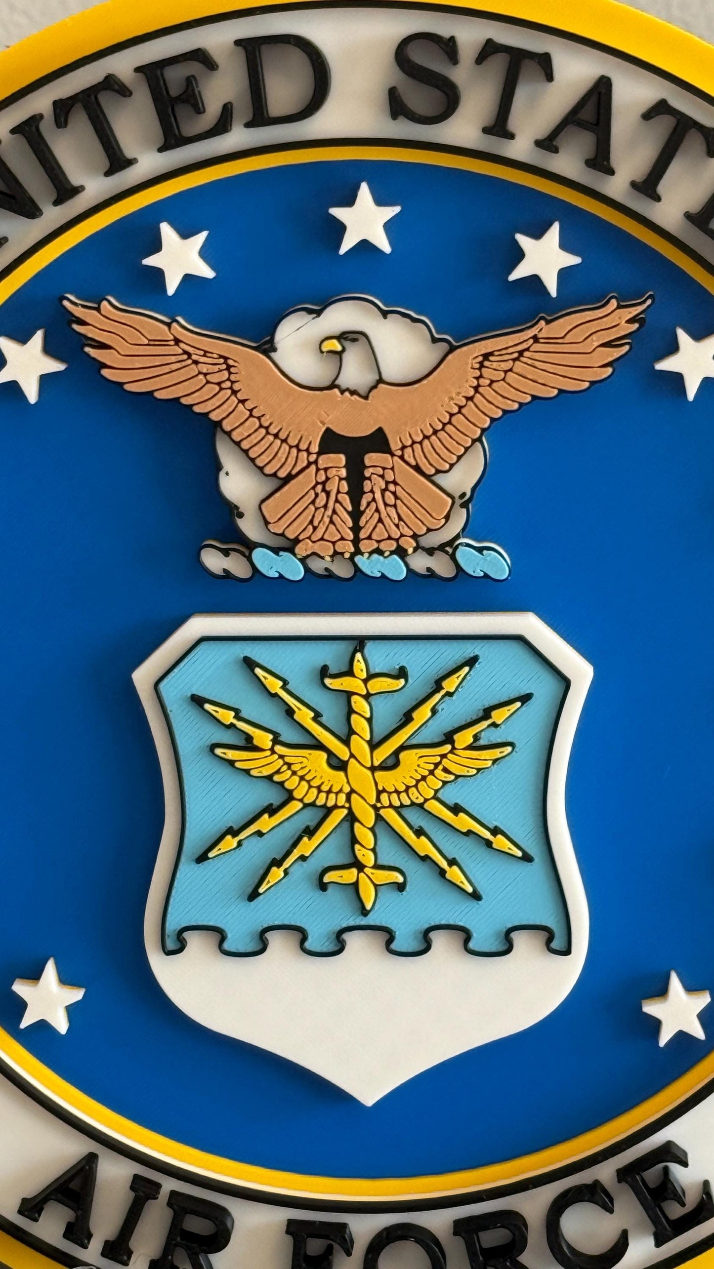 Air Force Veteran Plaque: 3D Embossed USAF Display Government