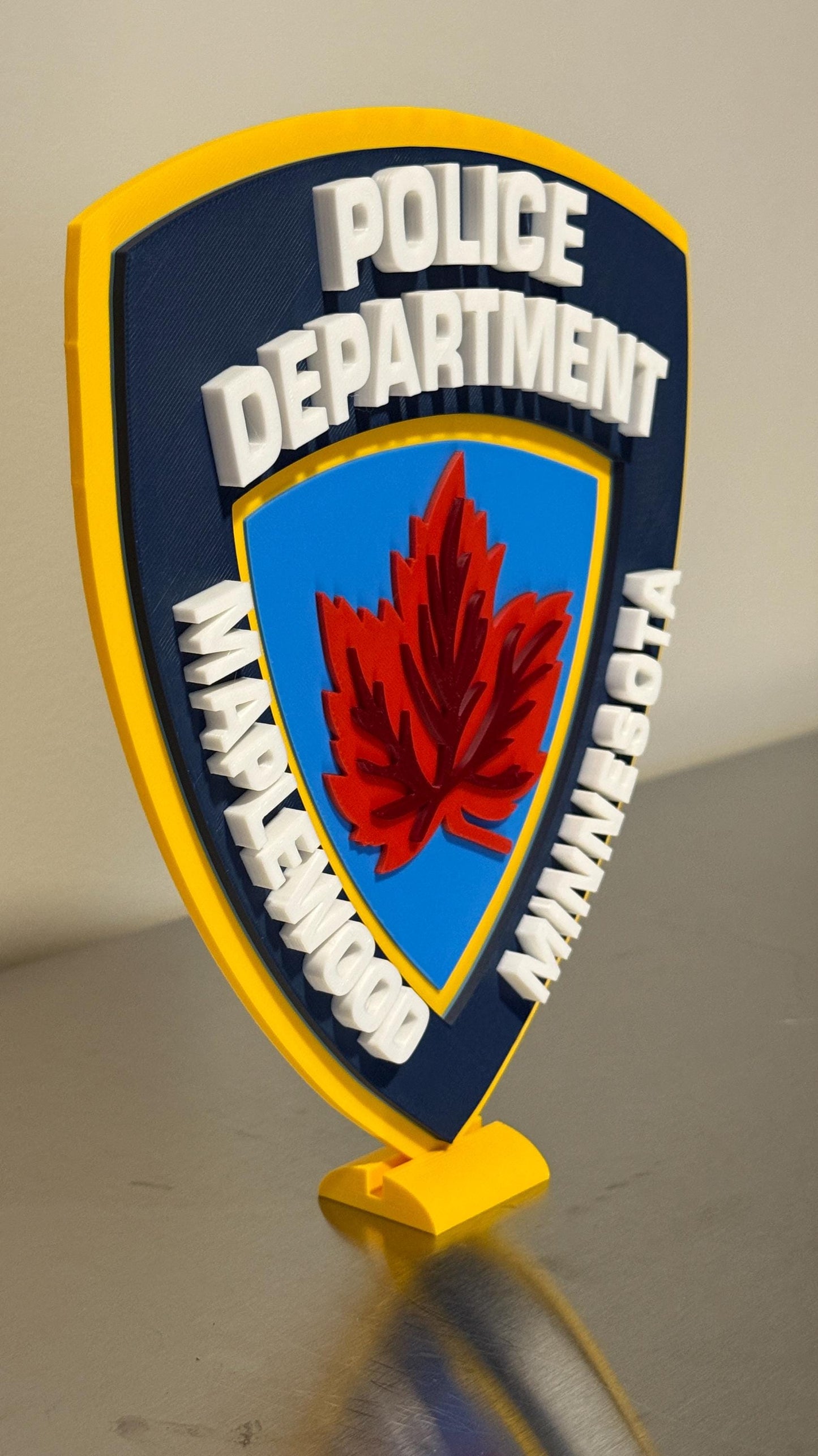 Maplewood MN Police Department 3D Plaque, First Responder Gift Minnesota