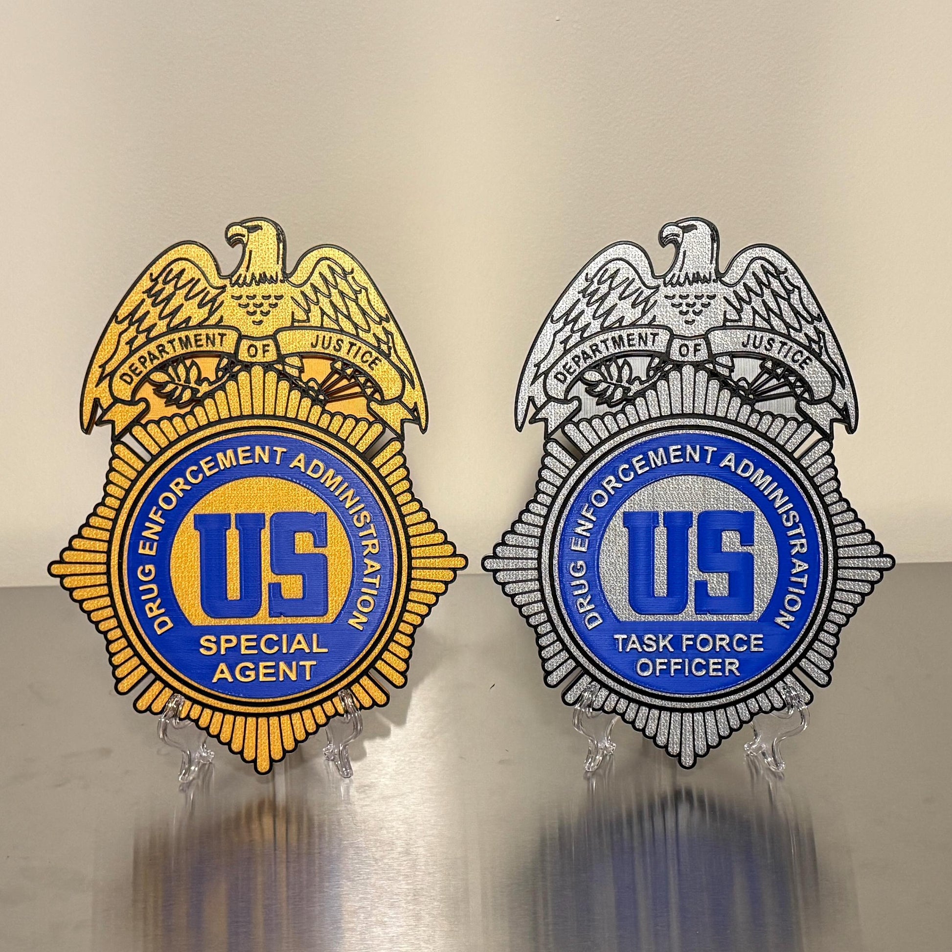 DEA Police Plaque - 3D Embossed Badge Wall Display Government homeland