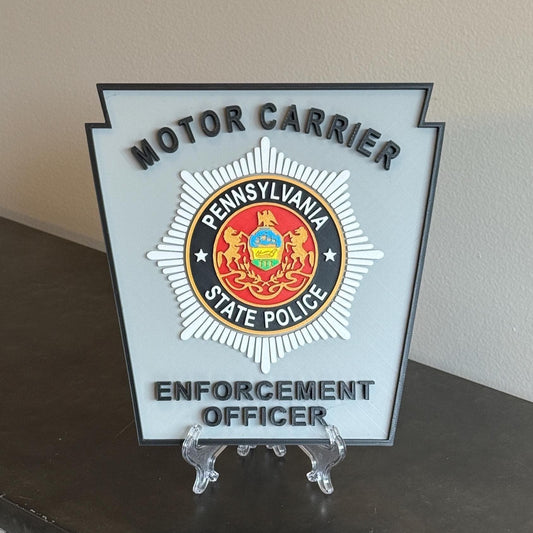 Pennsylvania State Police Motor Carrier 3D Display Plaque PSP