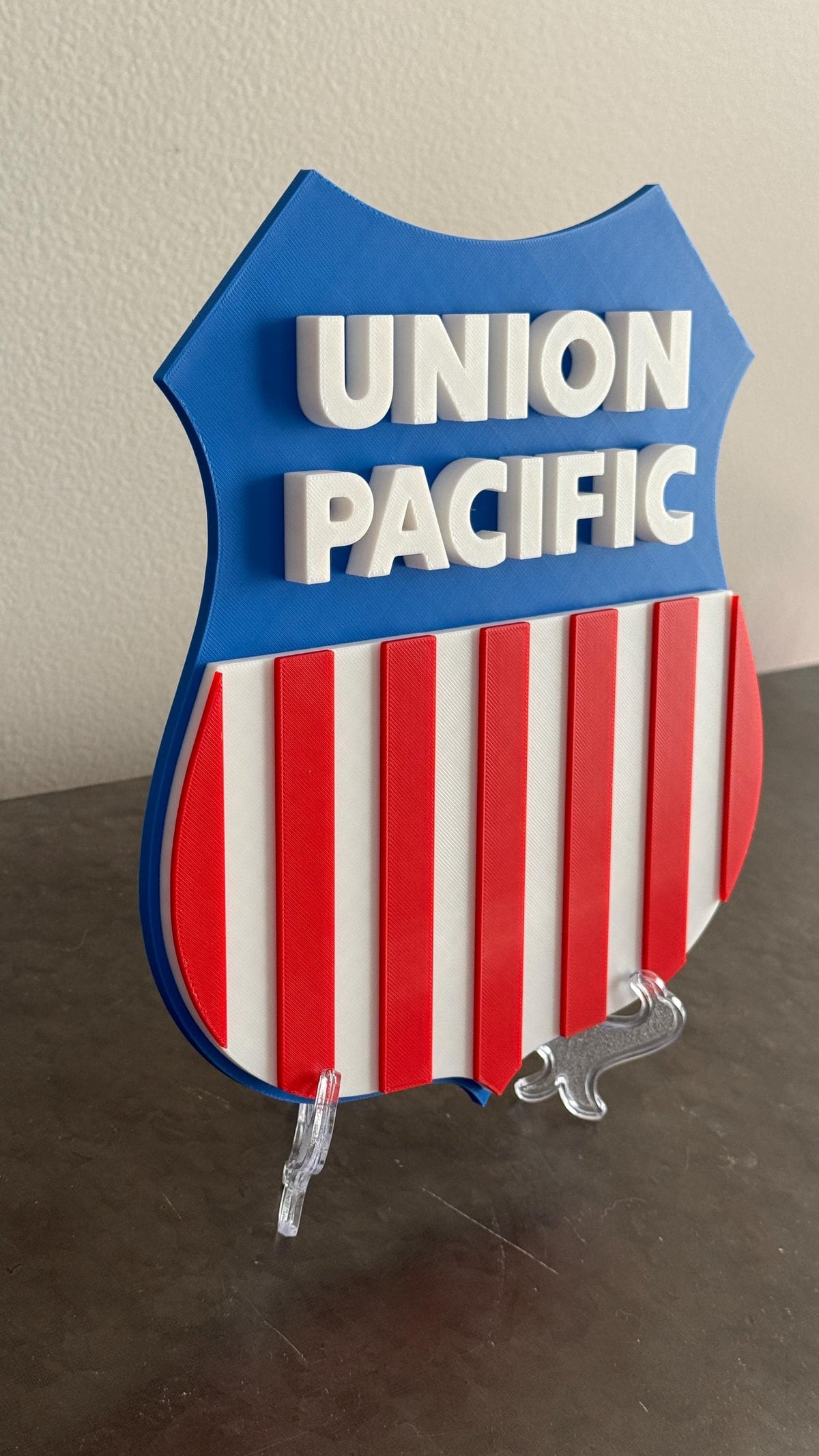 Union Pacific Railroad 3D Display Plaque 9" Shelf Or Wall Display Train Plaque