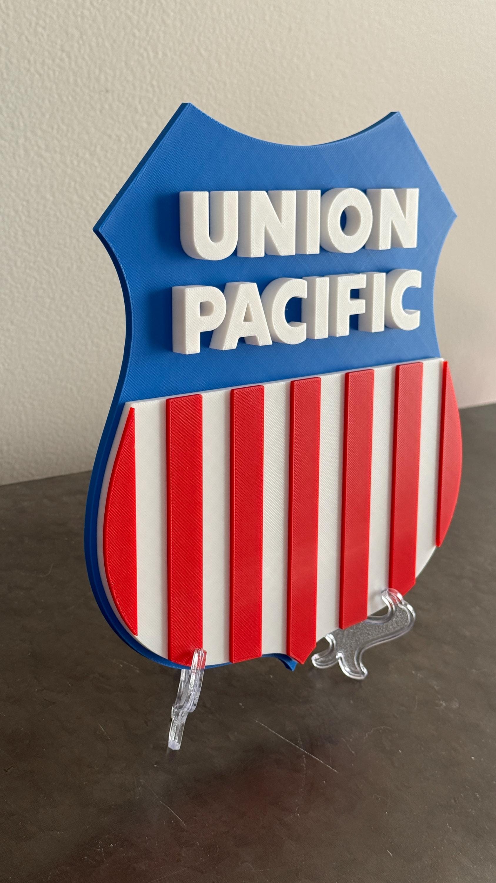 Union Pacific Railroad 3D Plaque 9" Shelf Or Wall Display Train Plaque