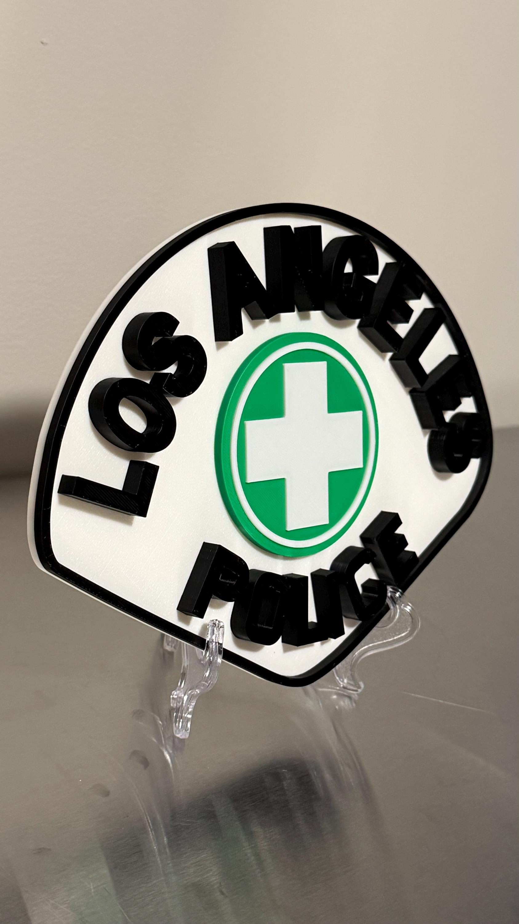 Los Angeles Police Department 3D Embossed Display Plaque - First Responder Wall Art California