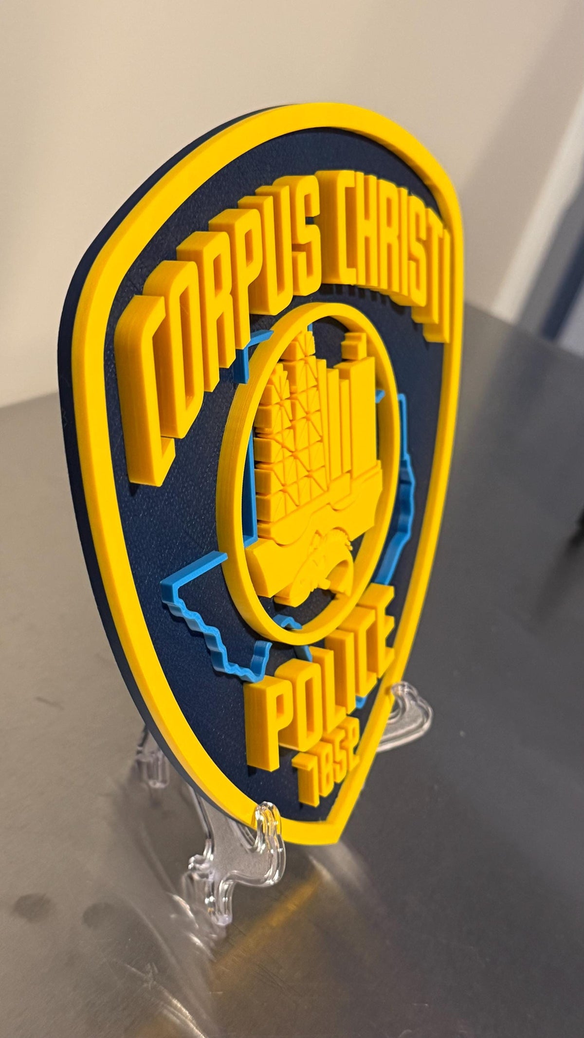 Corpus Christi Police 3D Display Plaque, First Responder K9 Violent Crimes Texas