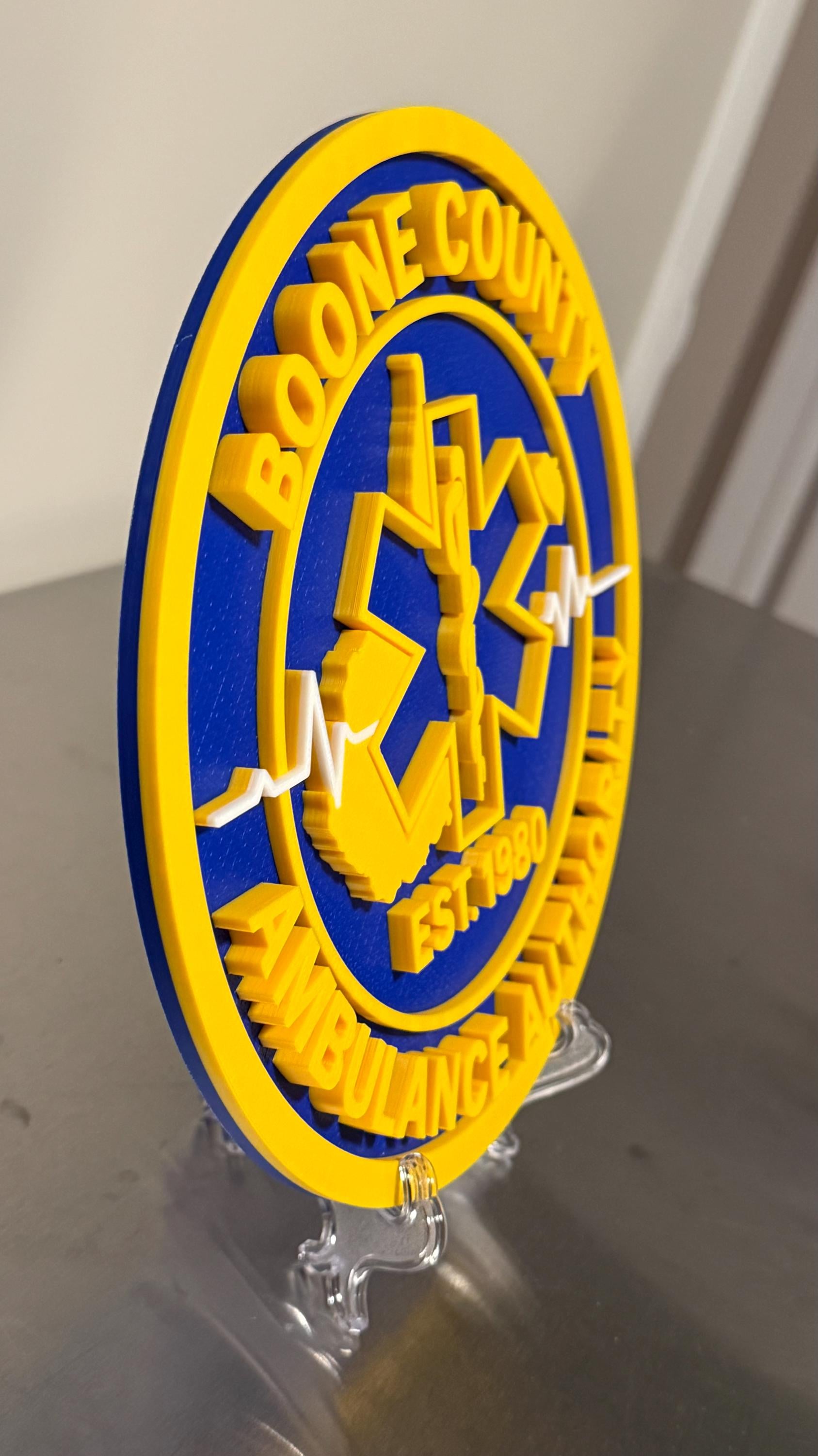 Boone County EMS 3D Plaque, First Responder WV