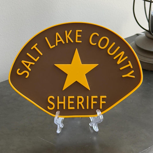 Salt Lake County Sheriff Plaque - First Responder Wall Art Utah