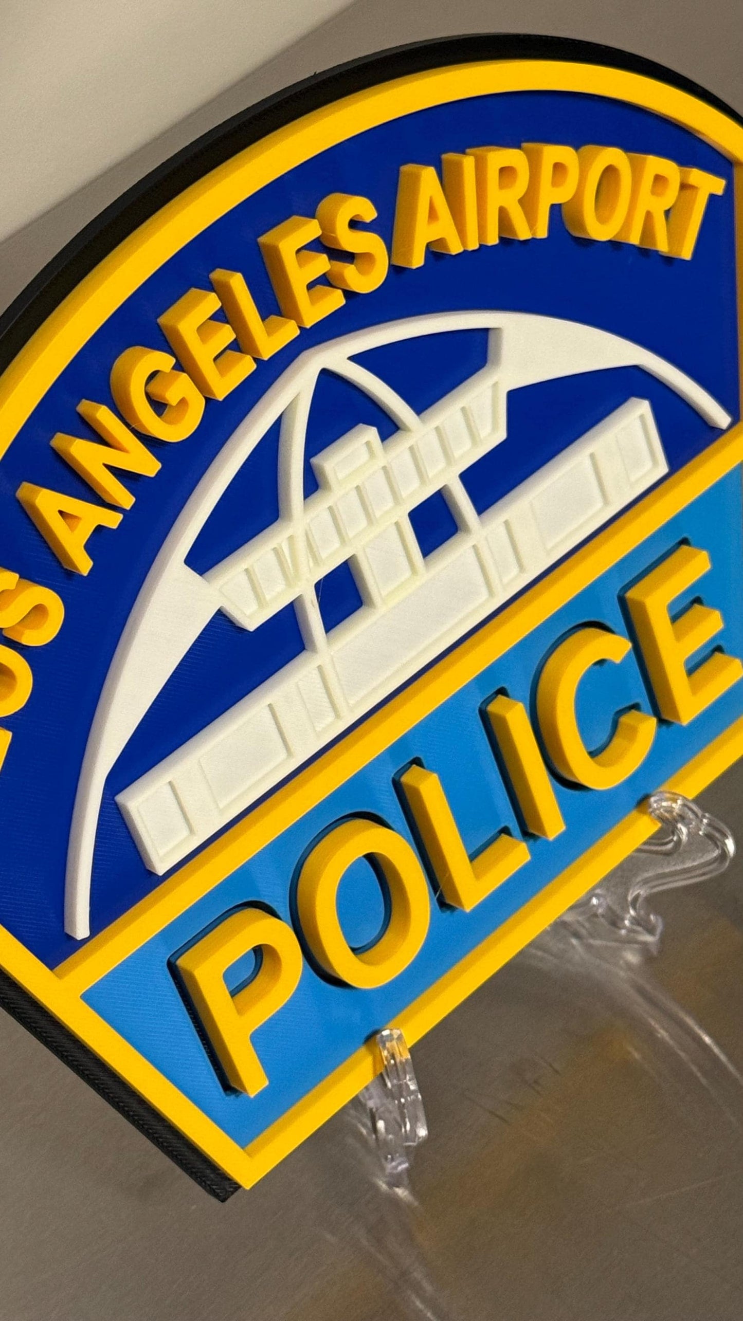 LAX Police 3D Plaque – Los Angeles Airport, First Responder Wall Art California