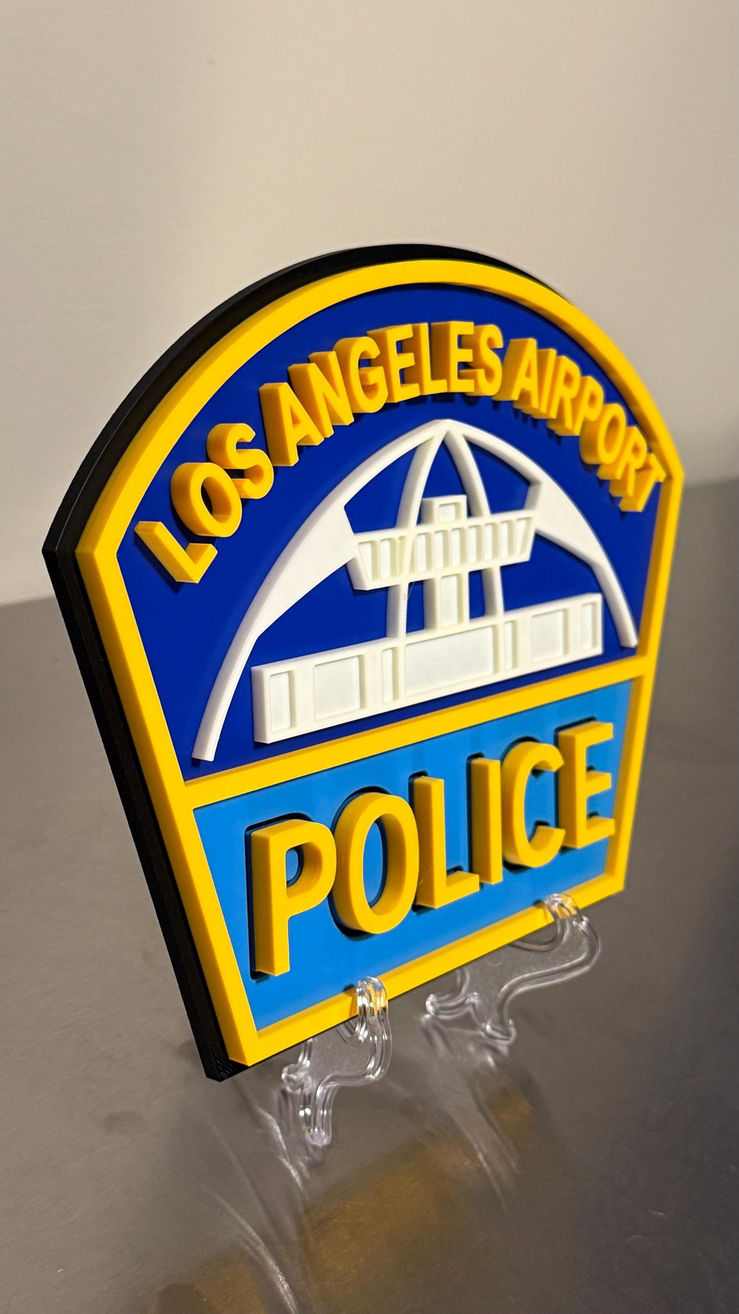 LAX Police 3D Plaque – Los Angeles Airport, First Responder Wall Art California
