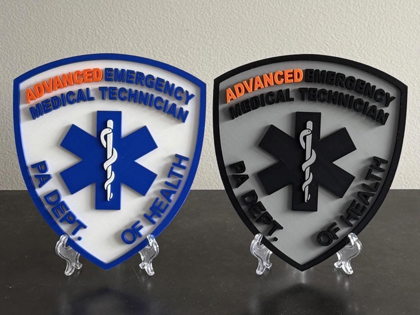 Pennsylvania AEMT Plaque Advanced EMT - First Responder Wall Art 3D Embossed EMS Gift