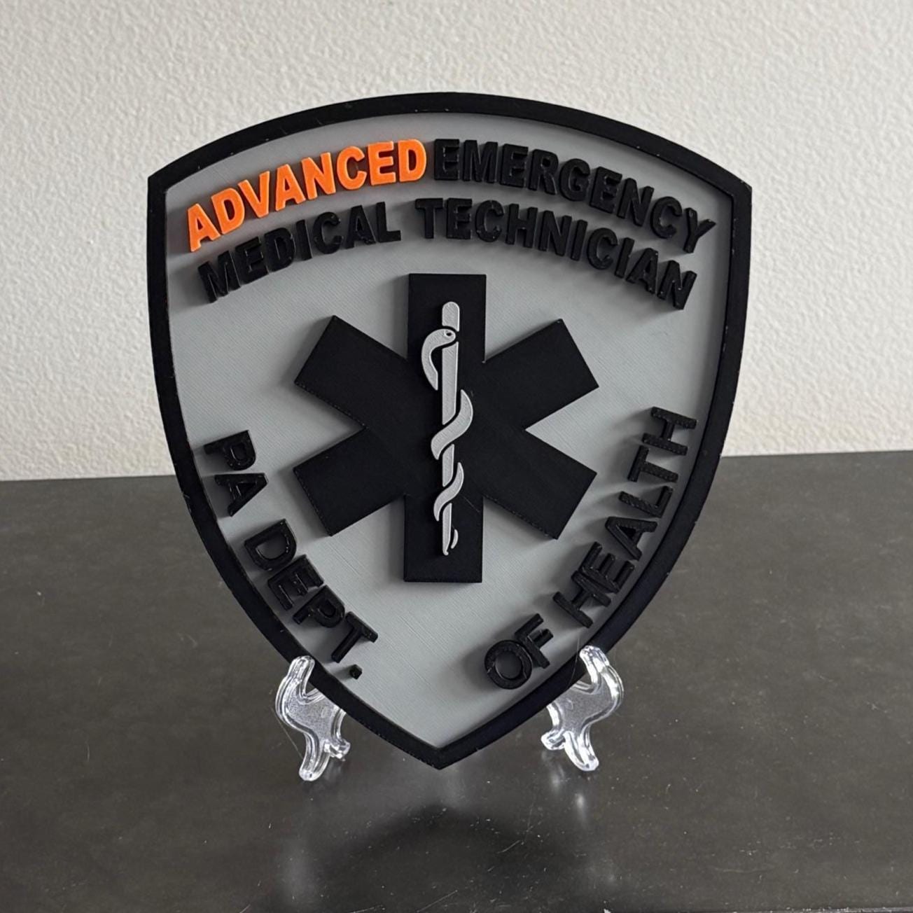 Pennsylvania AEMT Plaque Advanced EMT - First Responder Wall Art 3D Embossed EMS Gift