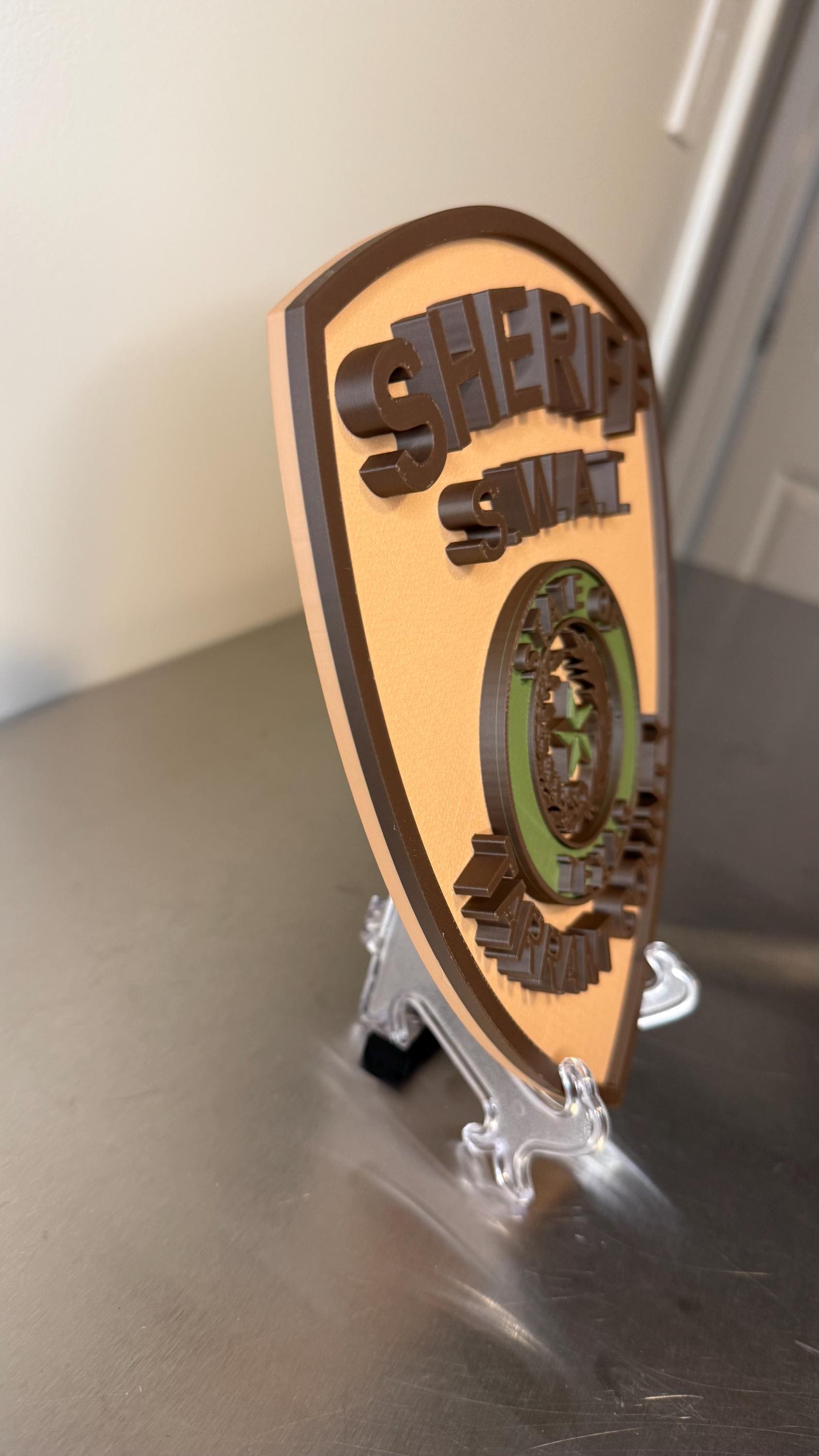 Tarrant County Sheriff SWAT 3D Plaque, First Responder Wall Art Texas