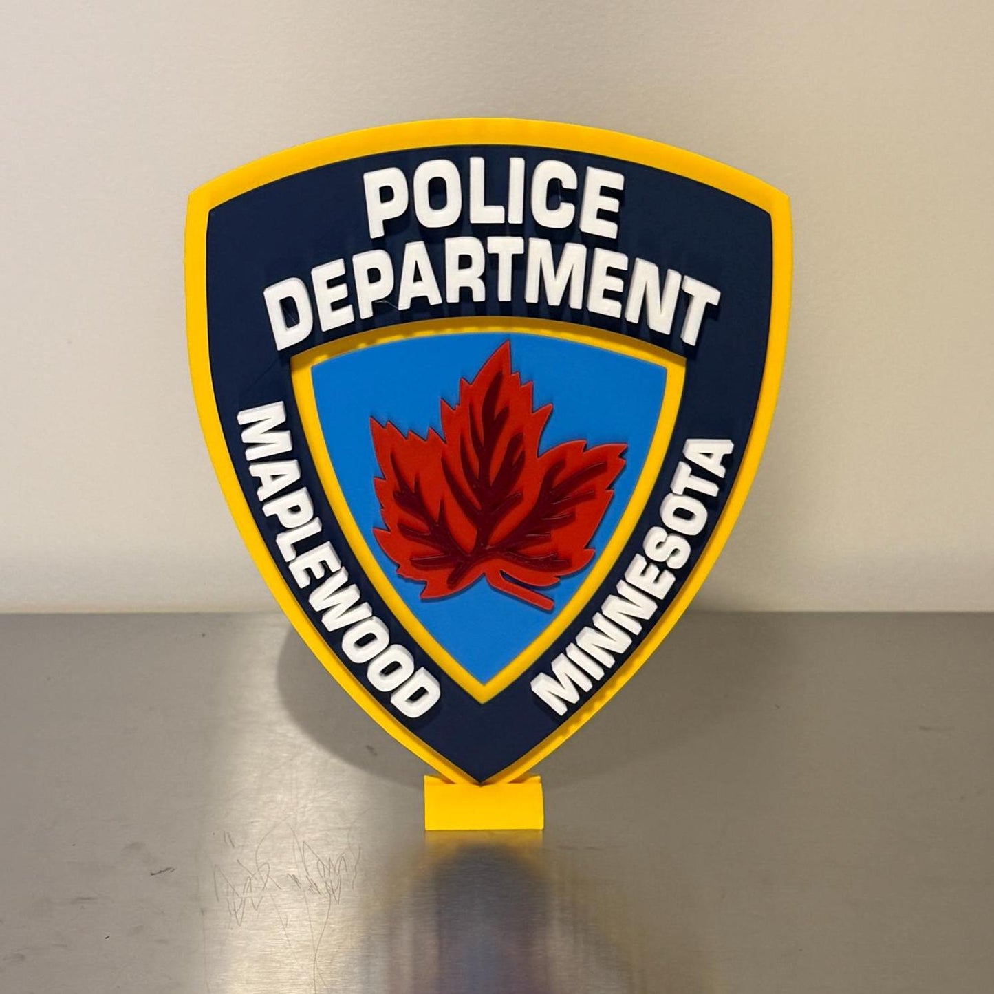 Maplewood MN Police Department 3D Plaque, First Responder Gift Minnesota